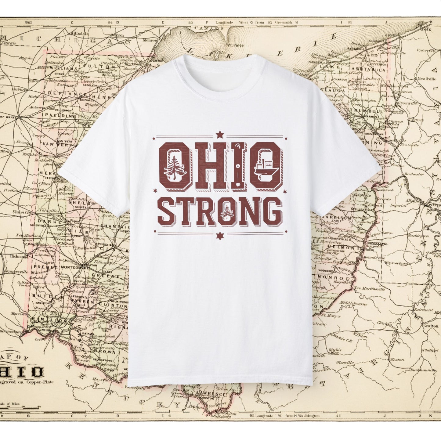 Ohio Strong T Shirt Ohio State Pride Graphic Tee Unisex Adult Sizes Soft Comfortable Casual Wear Cool Ohio Gift