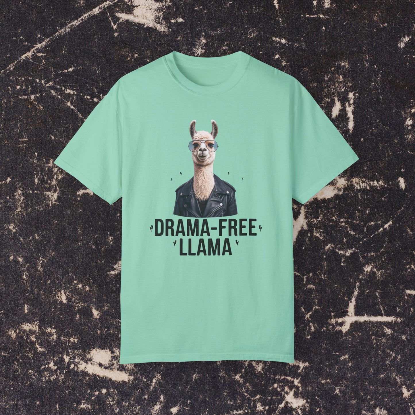 Drama-Free Llama Graphic T-Shirt, Funny Animal Lover Tee, Cool Llama Shirt, Stylish Llama Graphic Tee, Unique Gift for Llama Lovers