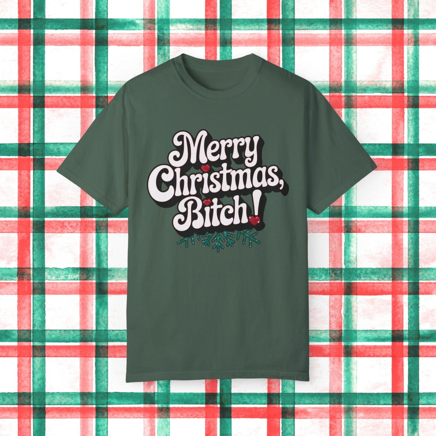 Funny Christmas T-Shirt, Merry Christmas Bitch Shirt, Holiday Party Tee, Trendy Xmas Apparel, Humorous Festive Top, Gift for Friends