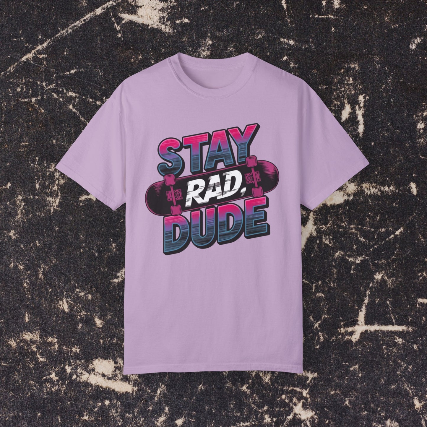 Stay Rad Dude T-Shirt, Cool Skateboarding Tee, Retro Graphic Shirt, Unique Gift for Skaters, Casual Streetwear, Comfortable T-Shirt