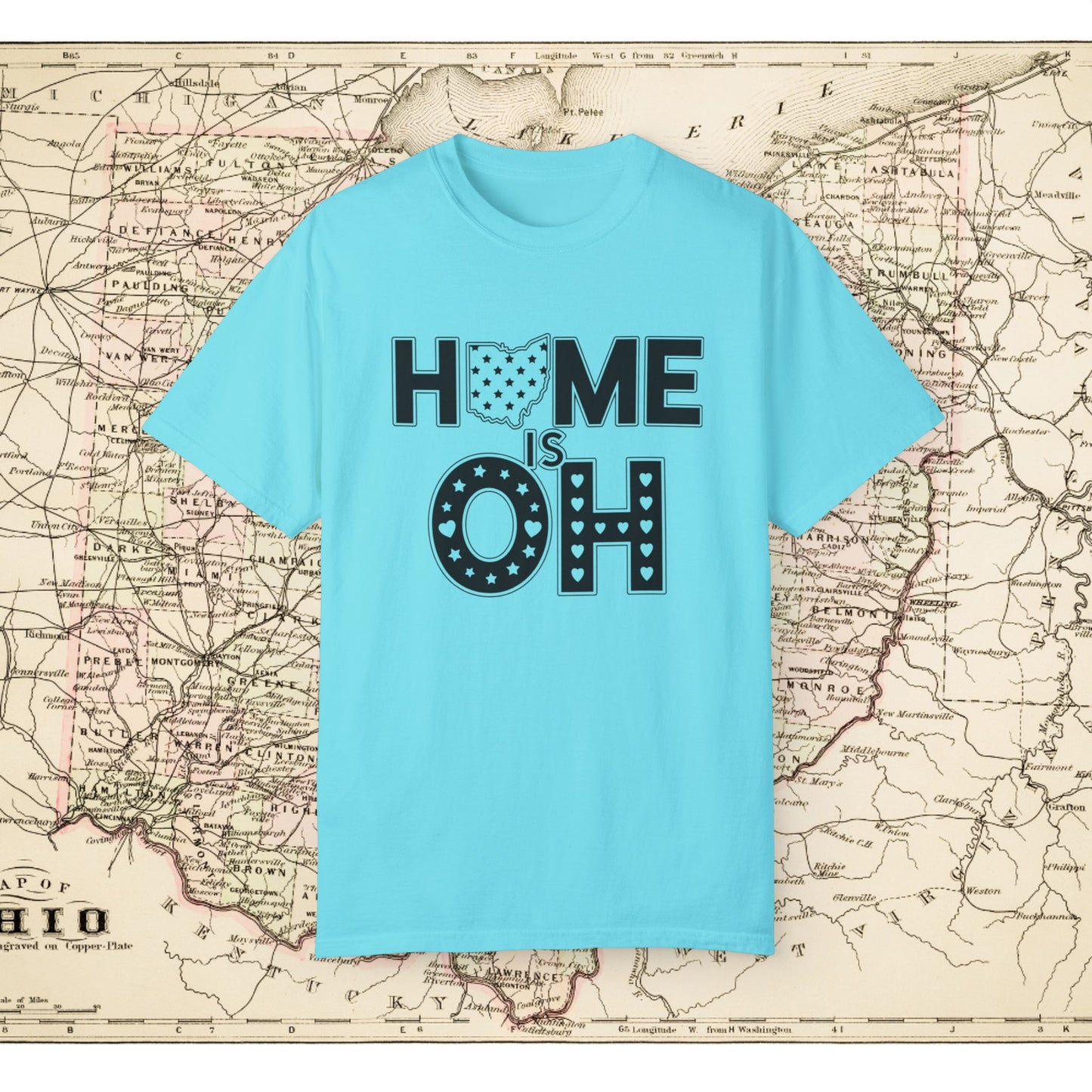 Ohio Home T-Shirt, Ohio Love Tee, Ohio State Pride, Unique Ohio Gift, Ohio Graphic Tee, Ohio Lover Shirt