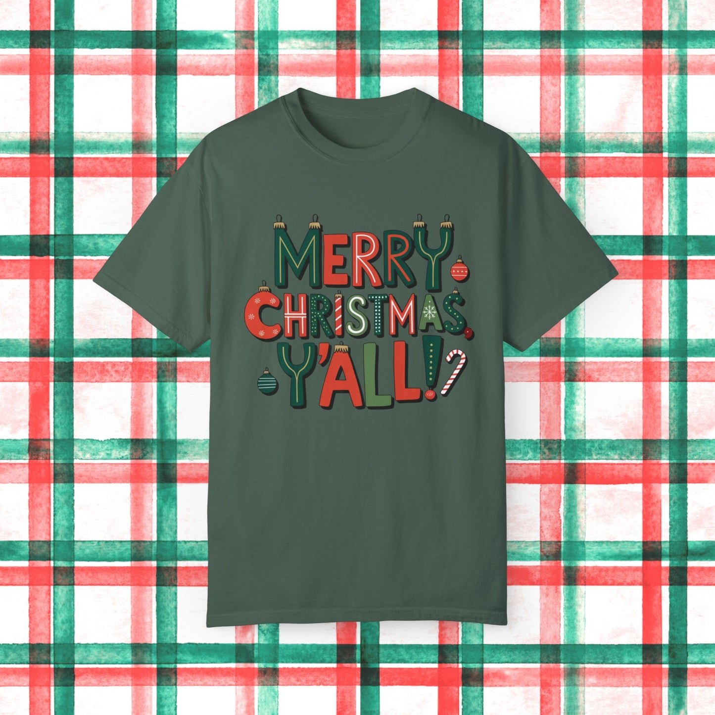 Funny Christmas T-Shirt, Merry Christmas Y'All Graphic Tee, Festive Holiday Shirt, Cute Xmas Gift, Holiday Party Outfit