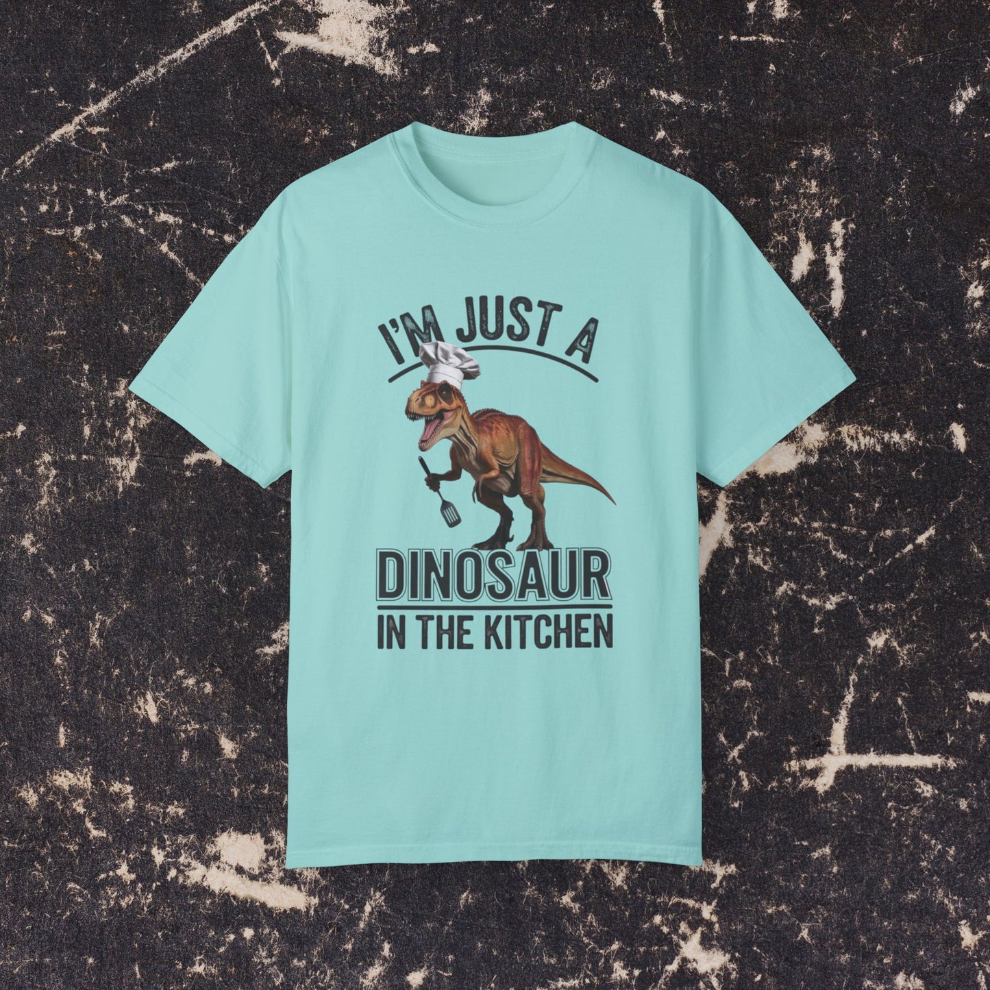 Funny Dinosaur Chef T-Shirt, I'm Just A Dinosaur In The Kitchen, Cute Kitchen Lover Tee, Novelty Cooking Gift, Dino Graphic Shirt