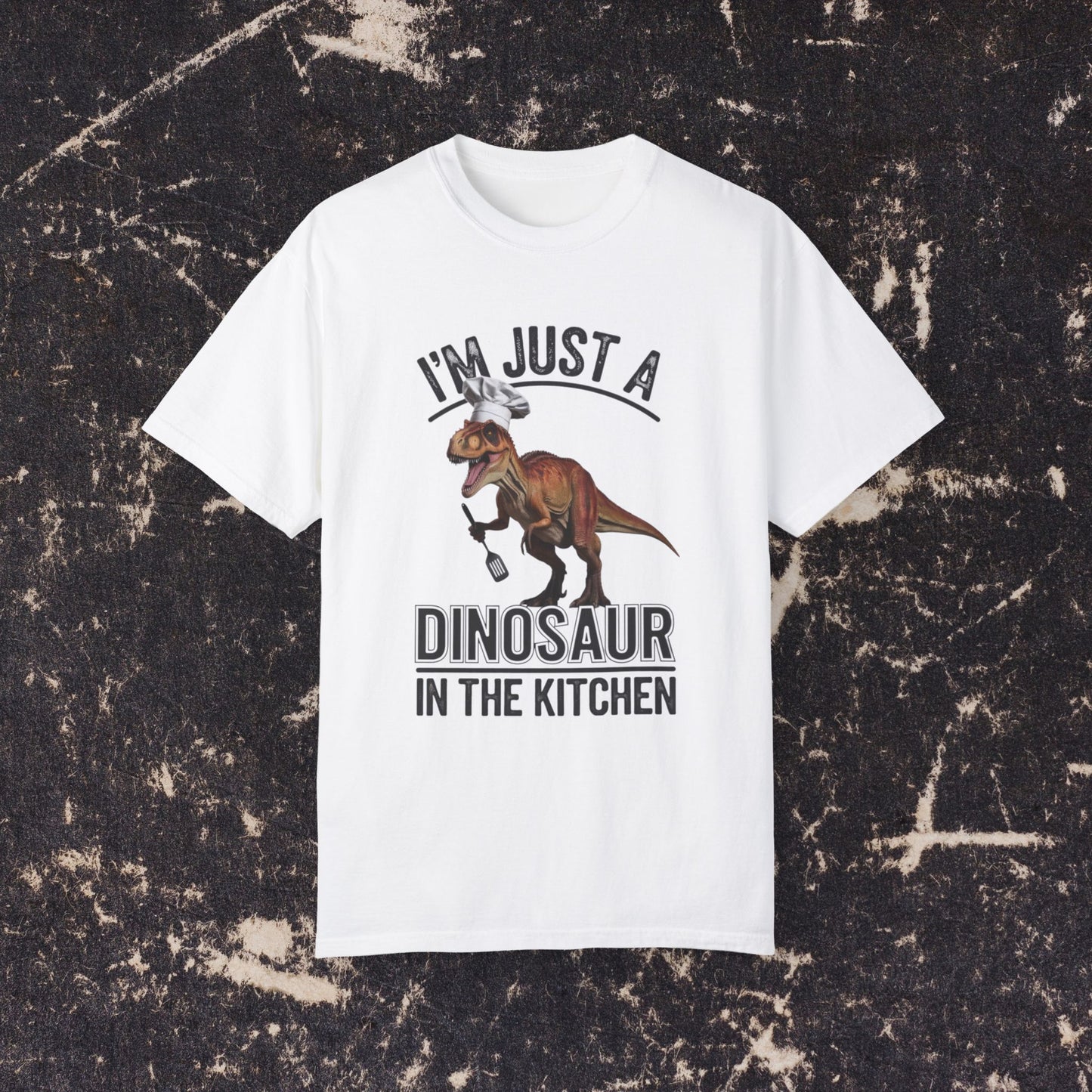 Funny Dinosaur Chef T-Shirt, I'm Just A Dinosaur In The Kitchen, Cute Kitchen Lover Tee, Novelty Cooking Gift, Dino Graphic Shirt