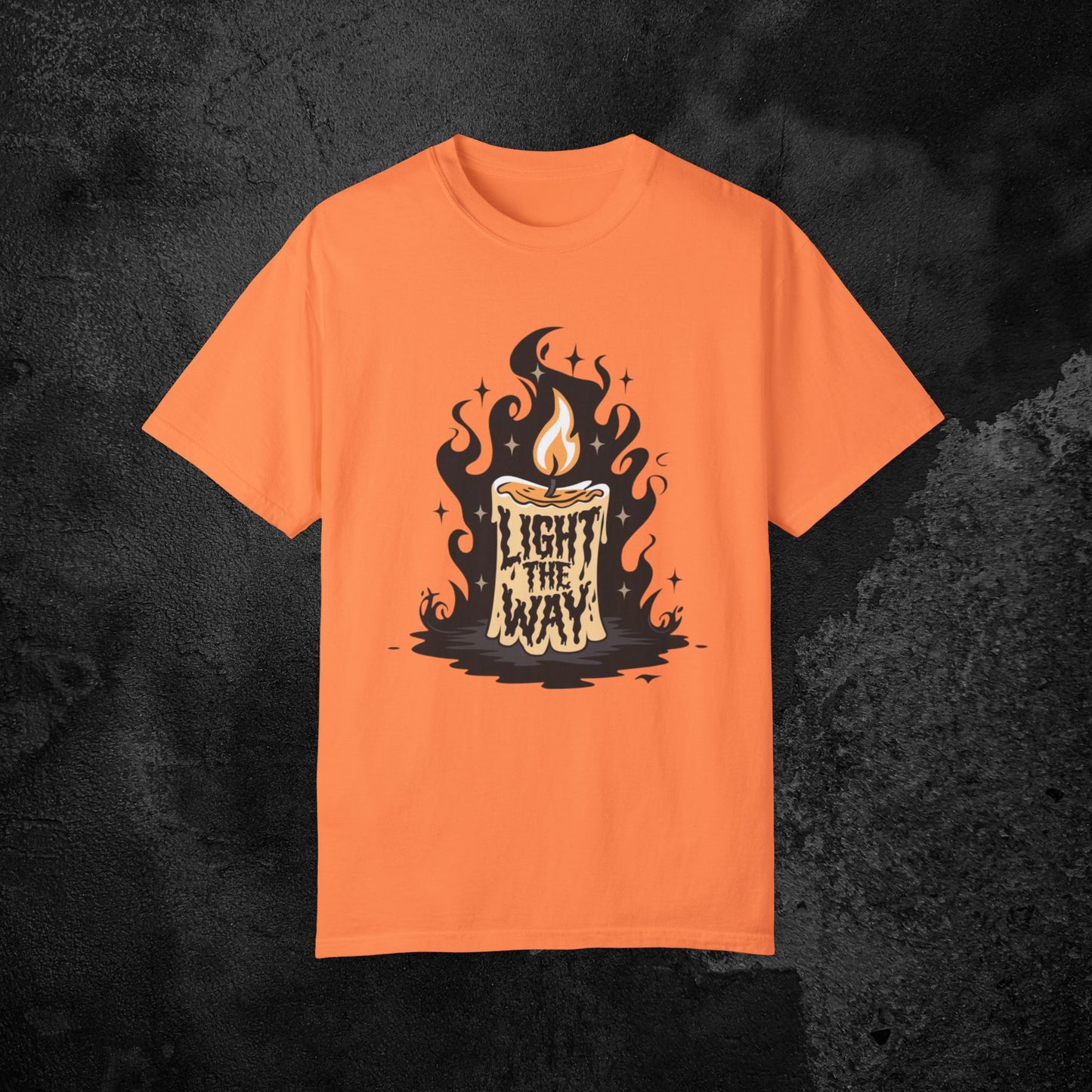 Light the Way Candle Flame Design, Graphic Tee, Inspirational T-Shirt, Unique Bold Design, Fashion Statement Tee