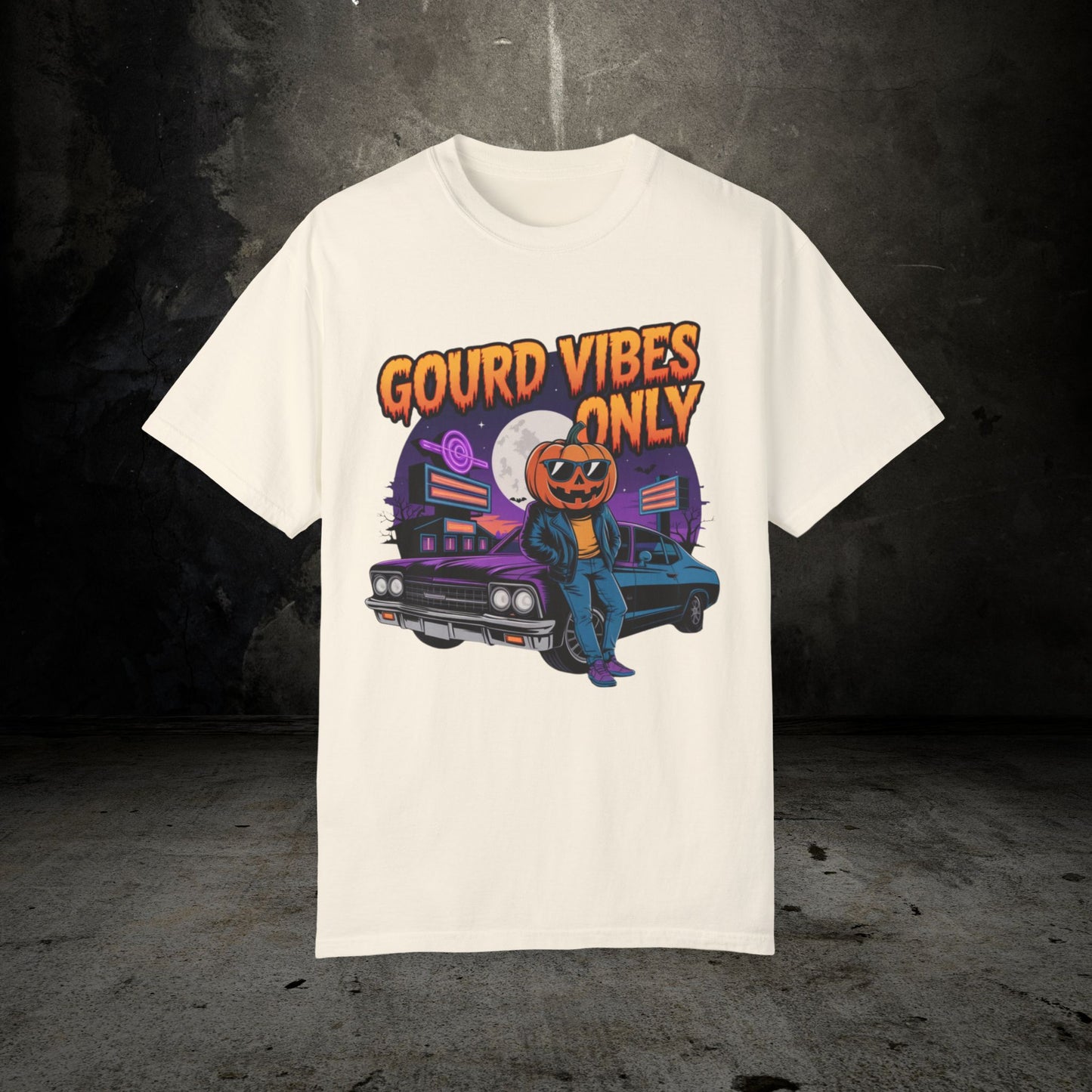 Gourd Vibes Only Halloween T-Shirt, Retro Halloween Pumpkin Shirt, Spooky Season Graphic Tee, Funny Halloween Party Shirt