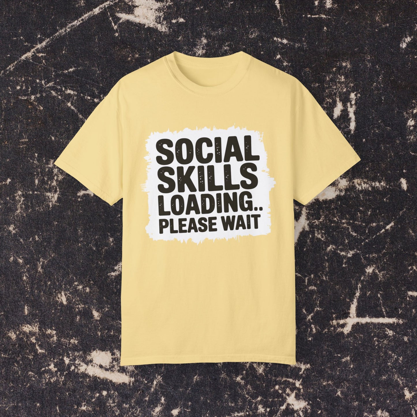 Social Skills Loading Please Wait Funny T-Shirt, Humorous Tee for Introverts, Sarcastic Gift Shirt, Unique Graphic Tee, Casual Wear