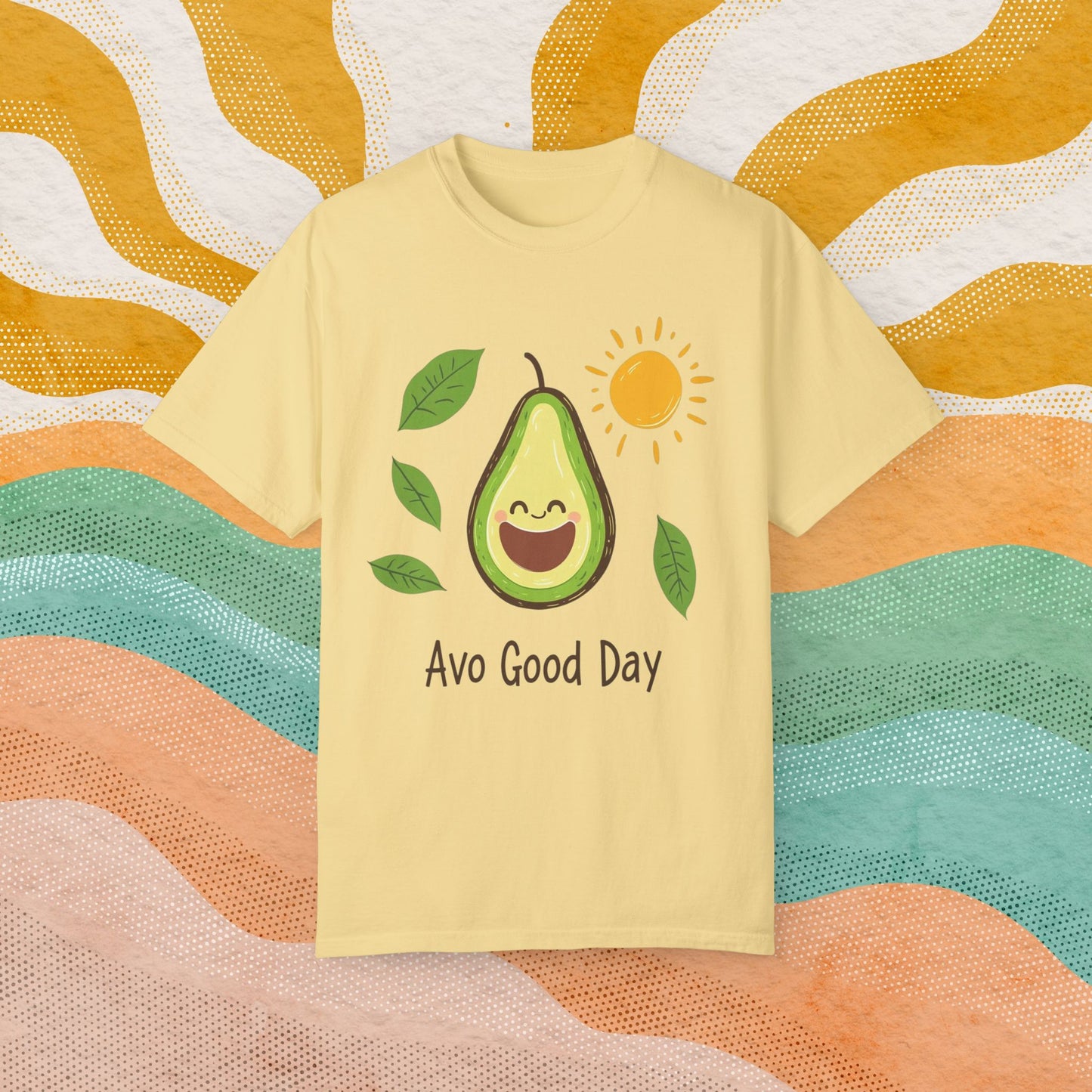 Funny Avocado T-Shirt, Avo Good Day Tee, Cute Graphic Top, Avocado Love Shirt, Sunny Day Avocado, Fun Casual Tee, Humorous Gift Idea