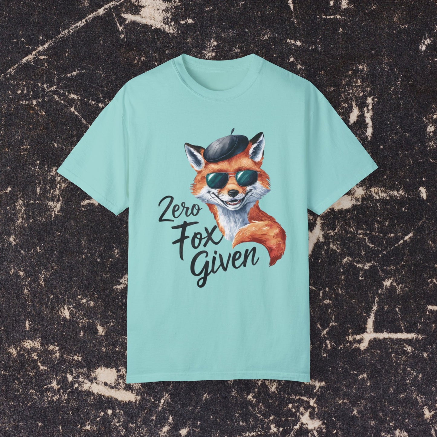 Funny Fox T-Shirt, Zero Fox Given Graphic Tee, Cute Animal Shirt, Novelty Fox Top, Cool Fox Beret Sunglasses Shirt, Fun Gift Tee