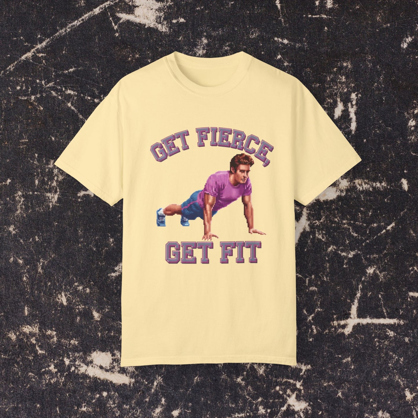 Get Fierce Get Fit T-shirt, Fitness Motivation Tee, Workout Graphic Shirt, Exercise Enthusiast Gift, Active Lifestyle Apparel