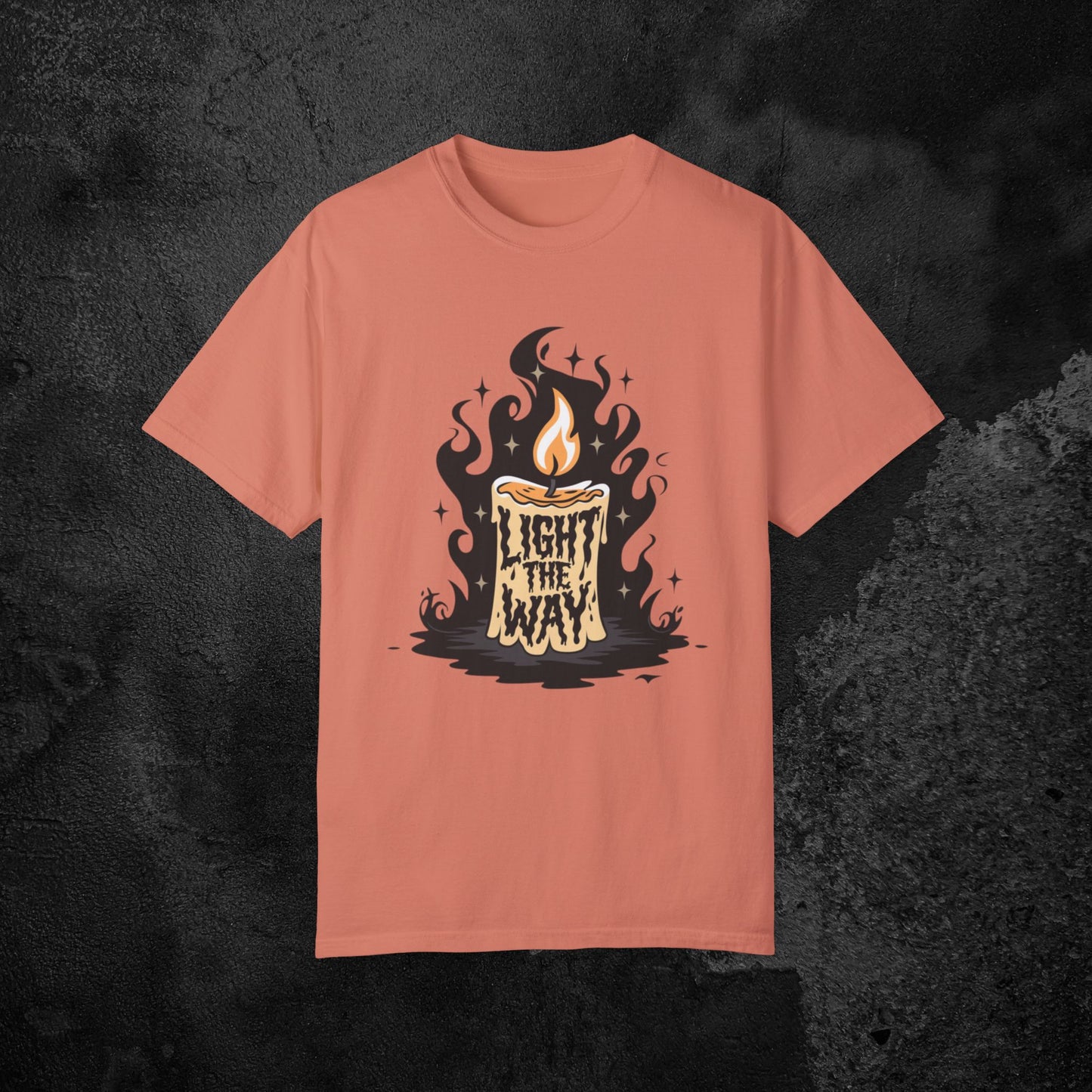 Light the Way Candle Flame Design, Graphic Tee, Inspirational T-Shirt, Unique Bold Design, Fashion Statement Tee