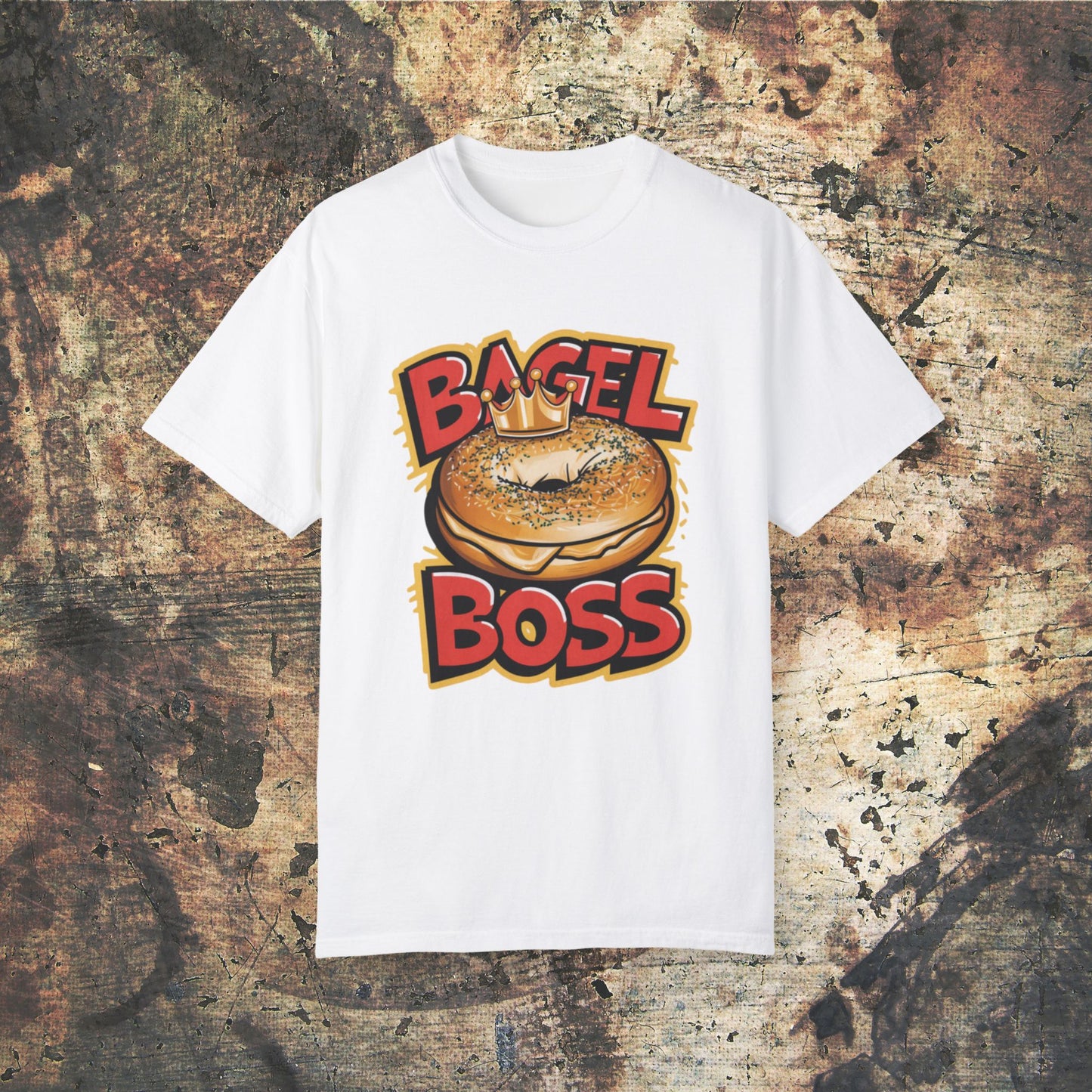 Bagel Boss T-Shirt, Funny Bagel Graphic Tee, Bagel Lover Gift, Trendy Foodie T-Shirt, Statement Bagel Shirt, Bagel Themed Apparel