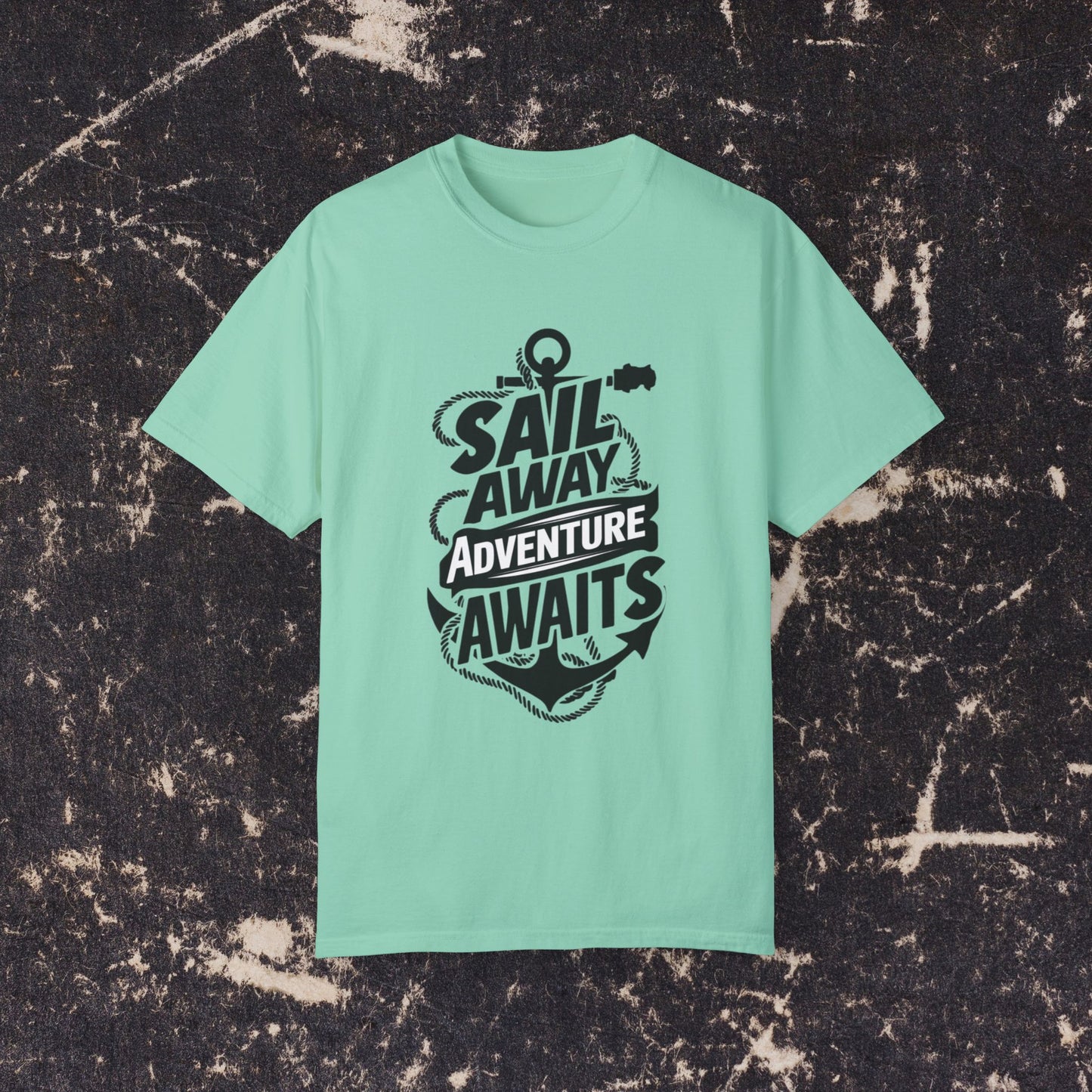 Sail Away Adventure Awaits T-Shirt, Nautical Themed Graphic Tee, Boating Enthusiast Shirt, Maritime Adventure Shirt, Unique Gift Idea