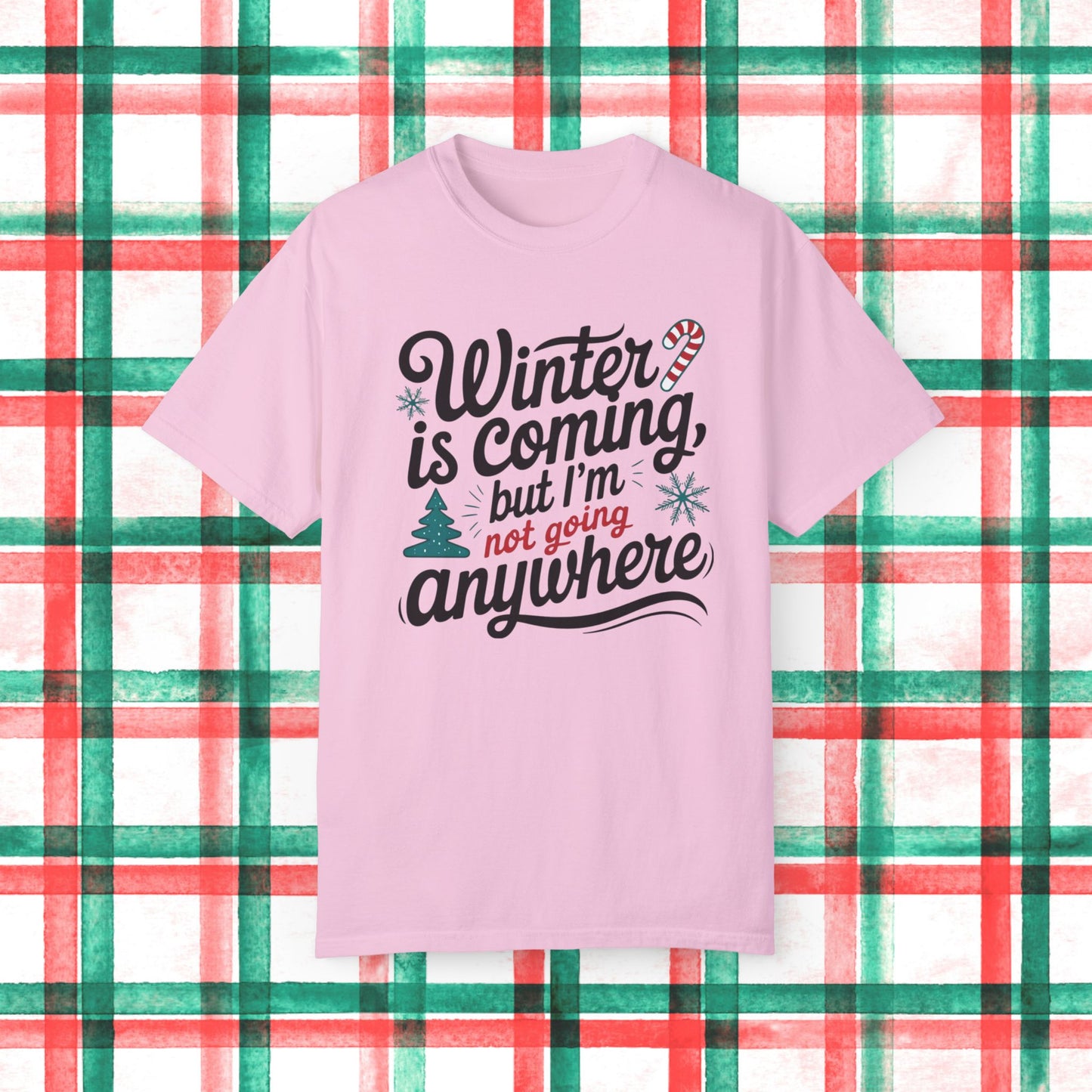 Winter is Coming But I'm Not Going Anywhere T Shirt Fun Holiday Tee Funny Christmas Shirt Cute Graphic Tee Shirt Gift