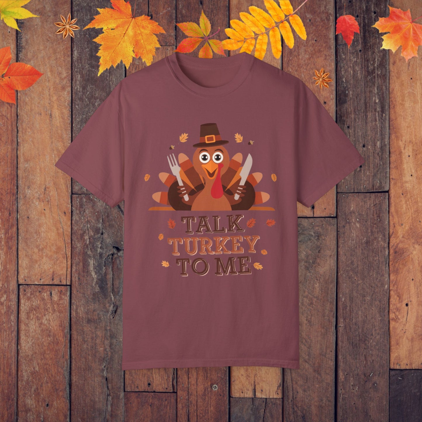 Funny Talk Turkey To Me T-Shirt, Thanksgiving Turkey Graphic Tee, Cute Holiday Shirt, Fall Season Top, Women Men Kids Shirt