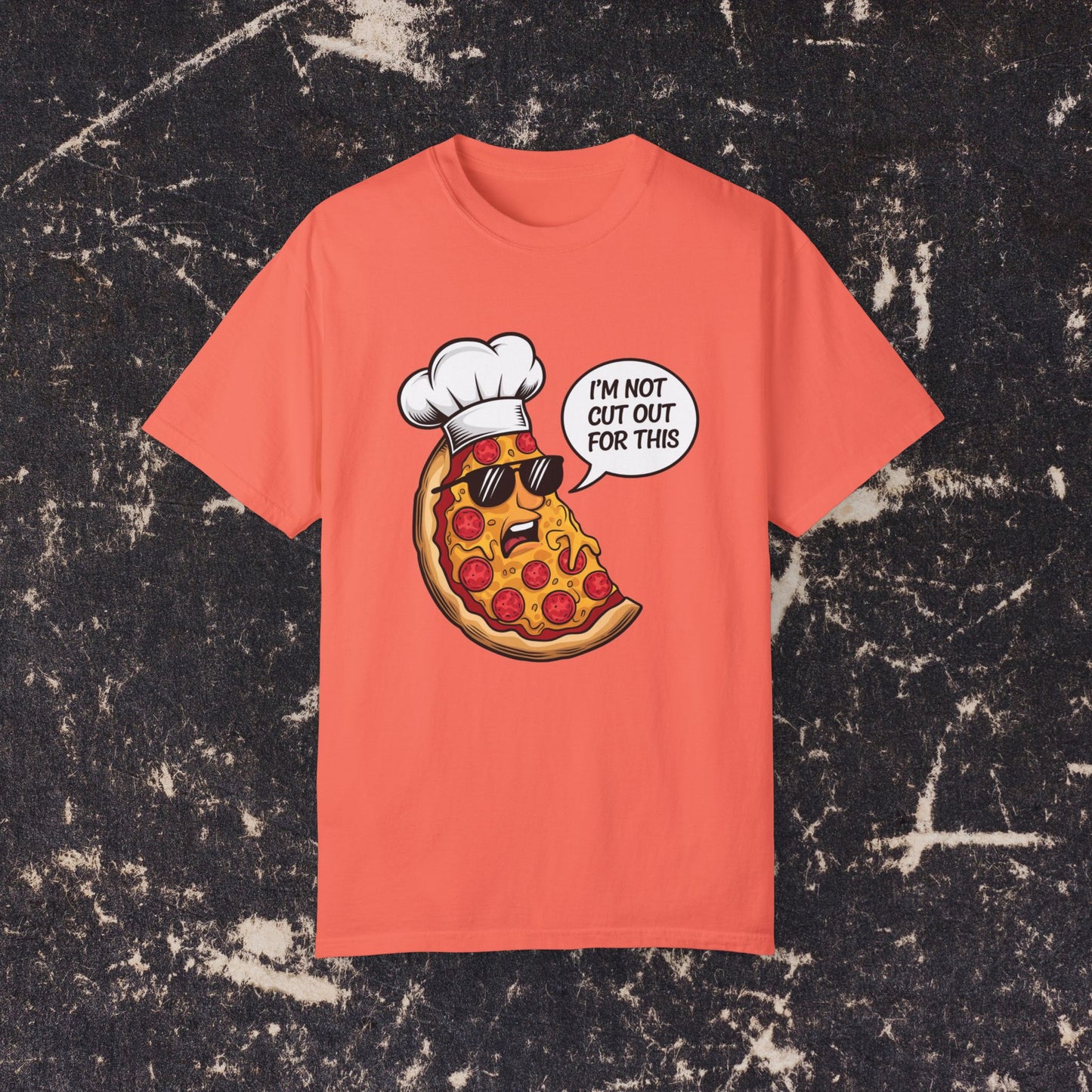 Funny Pizza Slice T-Shirt, Cool Chef Pizza Graphic Tee, Humorous Food Lover Shirt, I'm Not Cut Out For This, Unique Pizza Apparel