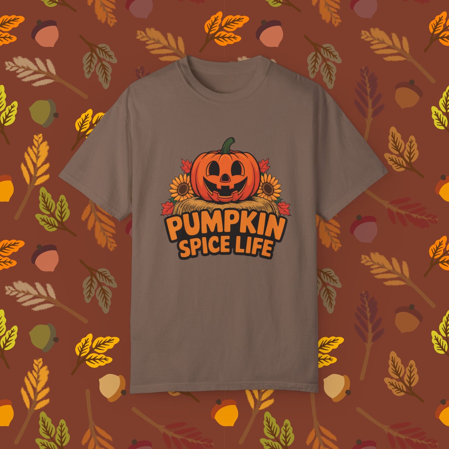 Pumpkin Spice Life T-Shirt, Fall Halloween Pumpkin Tee, Cute Pumpkin Spice Shirt, Autumn Sunflower Graphic Tee, Thanksgiving Shirt