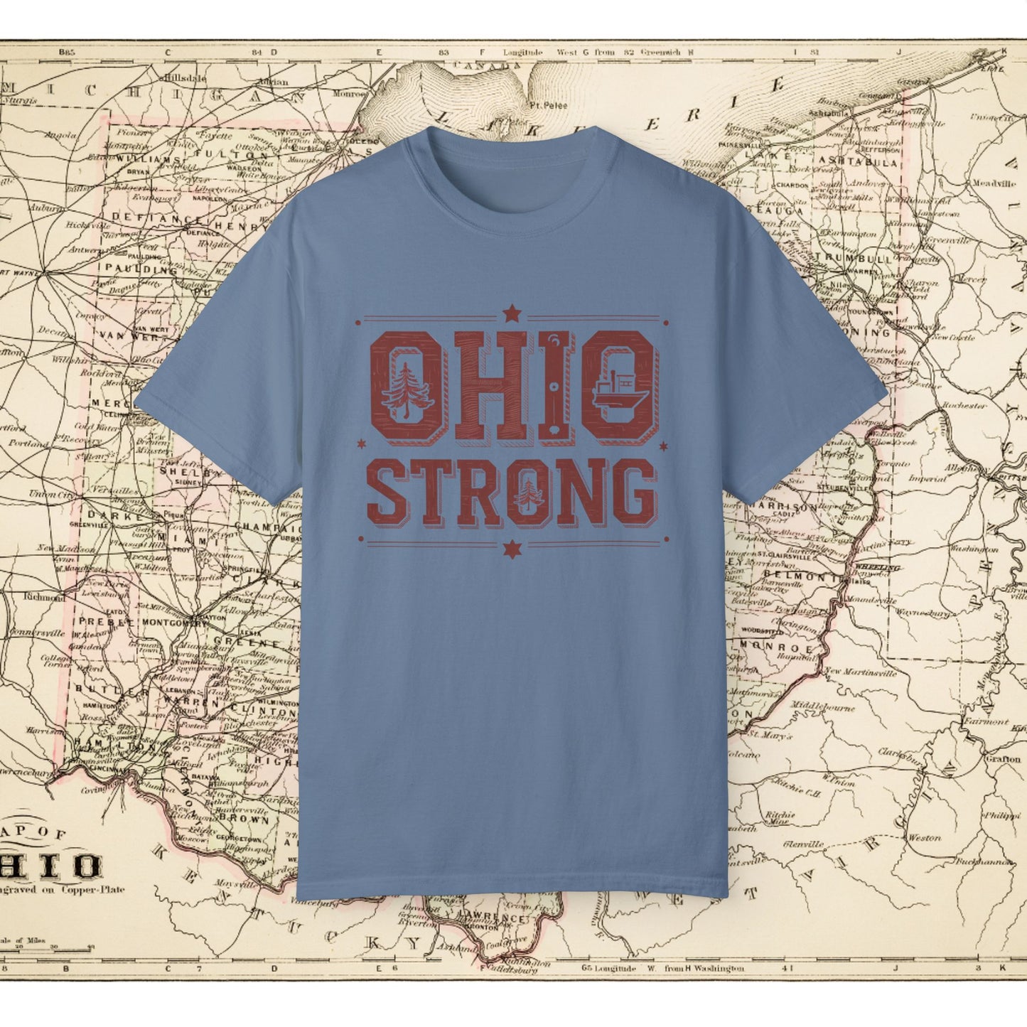 Ohio Strong T Shirt Ohio State Pride Graphic Tee Unisex Adult Sizes Soft Comfortable Casual Wear Cool Ohio Gift