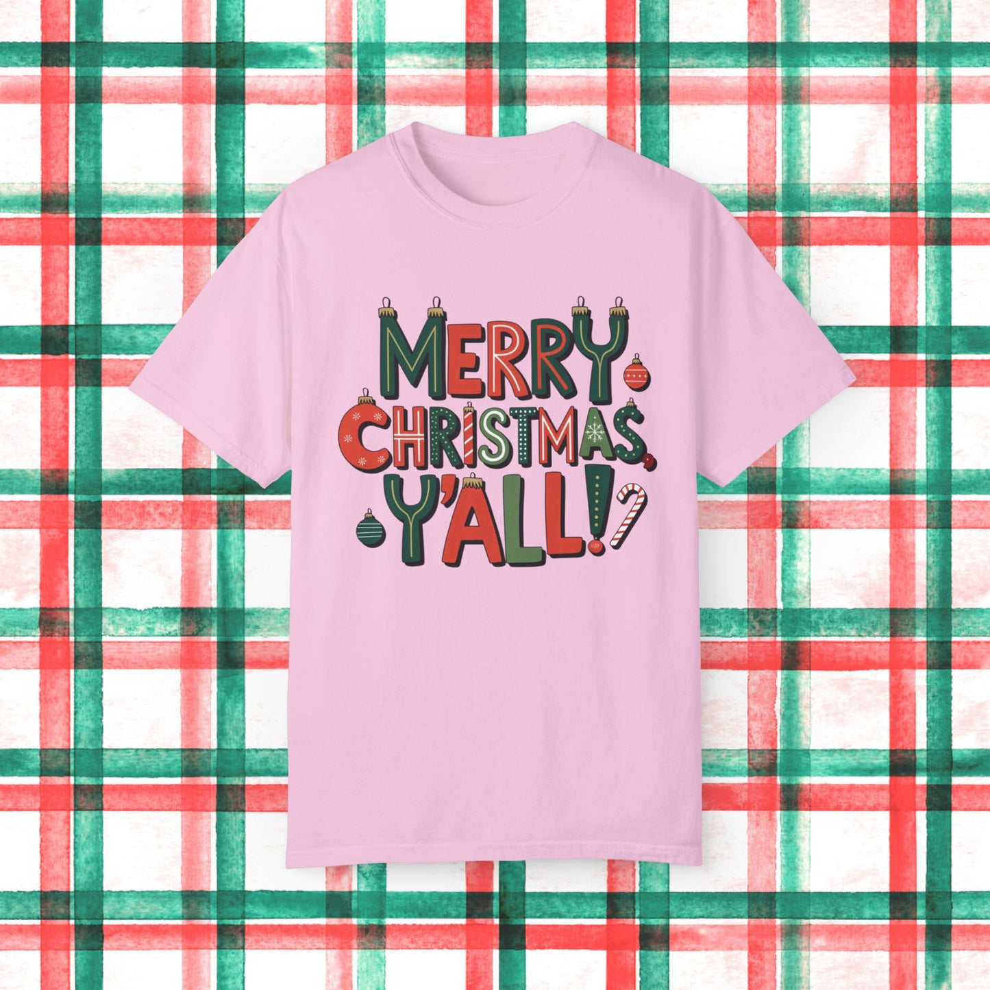 Funny Christmas T-Shirt, Merry Christmas Y'All Graphic Tee, Festive Holiday Shirt, Cute Xmas Gift, Holiday Party Outfit