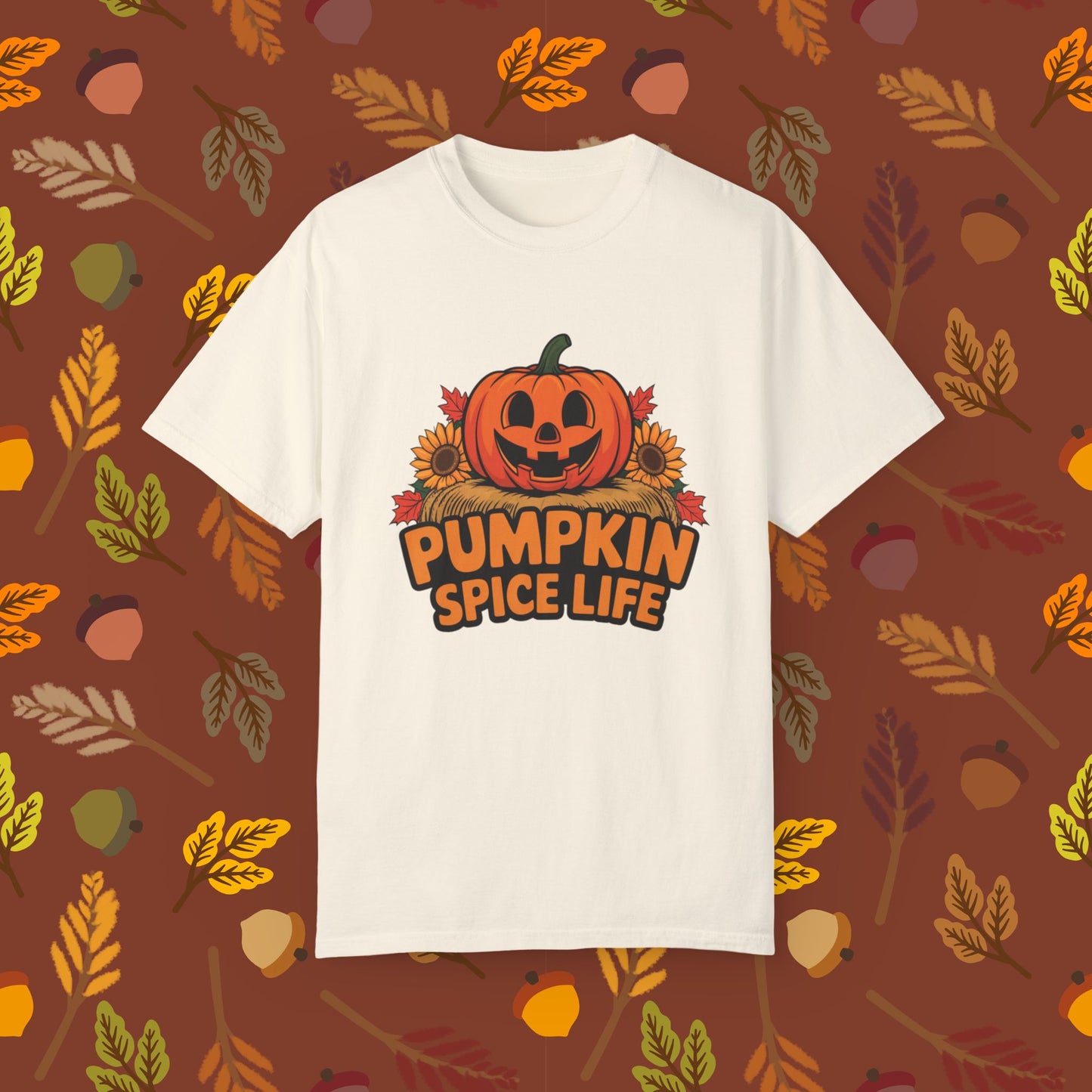 Pumpkin Spice Life T-Shirt, Fall Halloween Pumpkin Tee, Cute Pumpkin Spice Shirt, Autumn Sunflower Graphic Tee, Thanksgiving Shirt