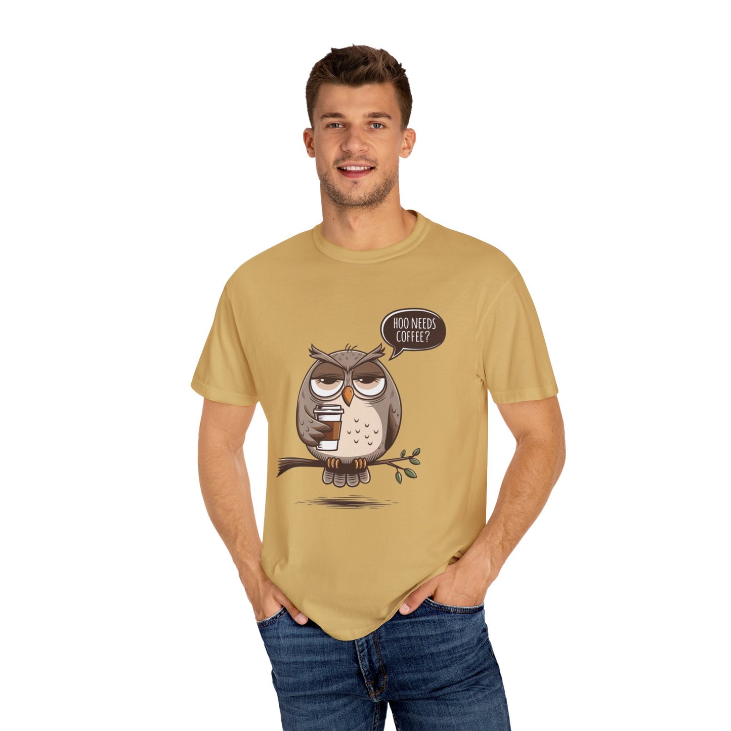 Funny Owl Coffee Lover Shirt, Hoo Needs Coffee T-Shirt, Cute Owl Graphic Tee, Humorous Coffee Clothing, Coffee Addict Top, Animal Lover