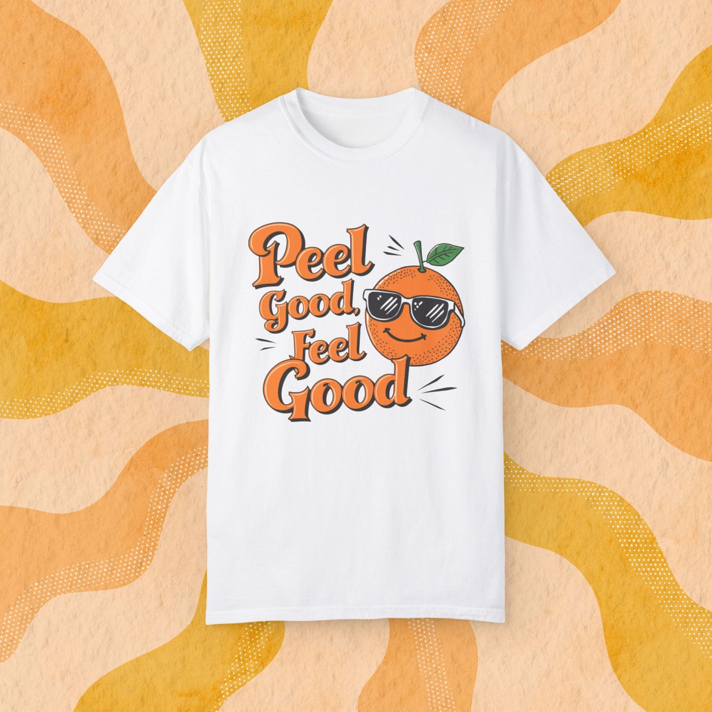 Orange Graphic Tee, Funny T-Shirt, Peel Good Feel Good Design, Cool Casual Shirt, Cute Orange Graphic, Gift for Friends, Unisex Tee