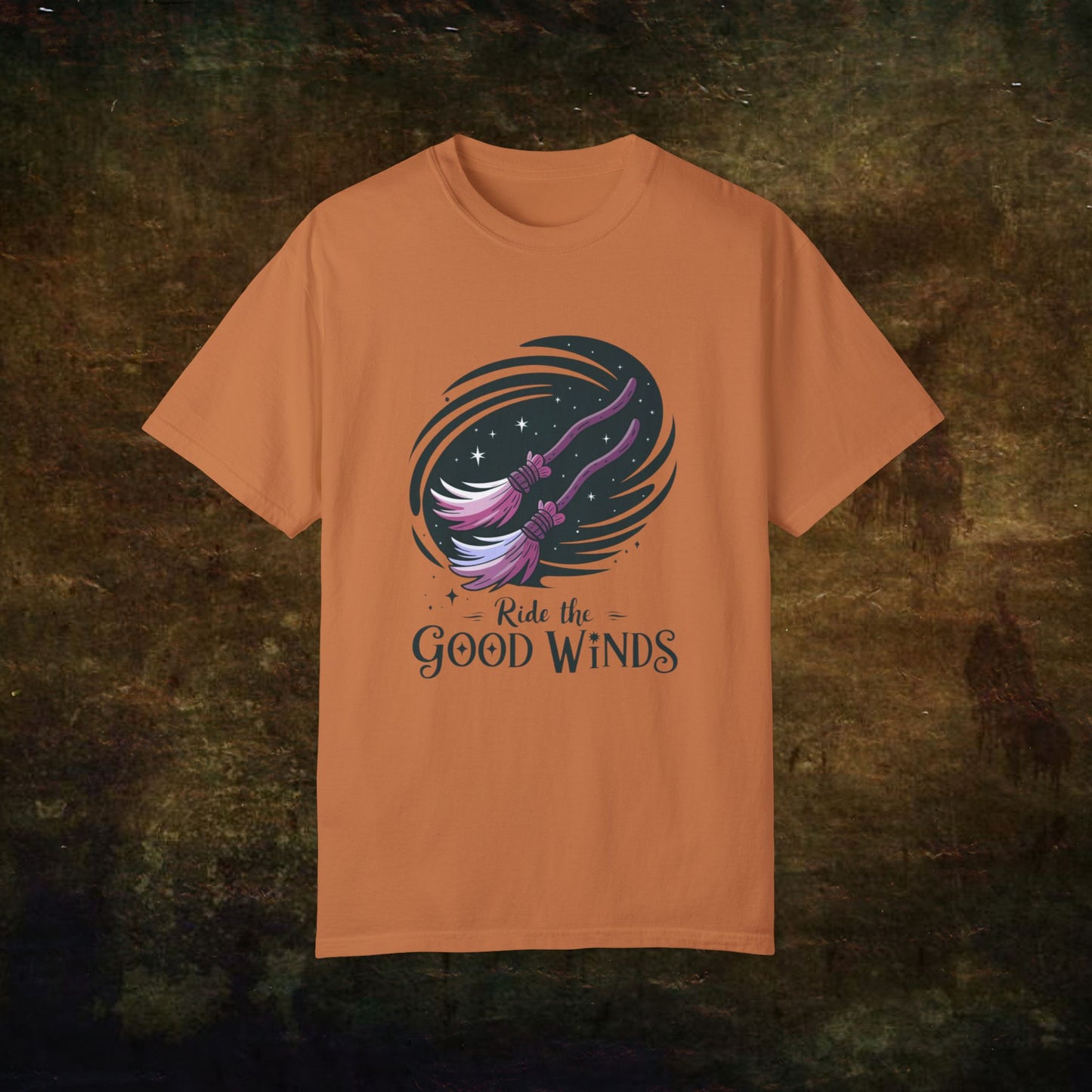 Funny Witchy T-Shirt, Halloween Witch Broomstick Tee, Ride the Good Winds Shirt, Halloween Costume Top, Spooky Season T-Shirt