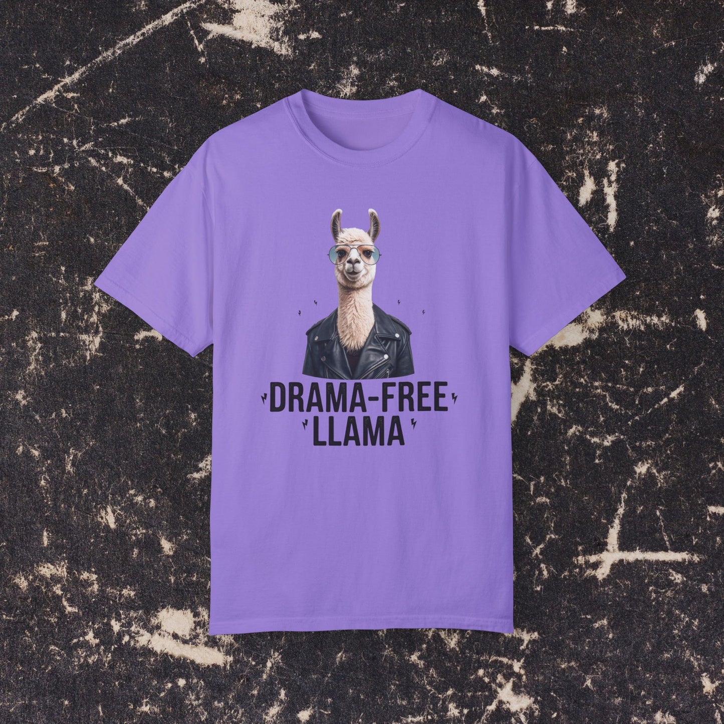 Drama-Free Llama Graphic T-Shirt, Funny Animal Lover Tee, Cool Llama Shirt, Stylish Llama Graphic Tee, Unique Gift for Llama Lovers