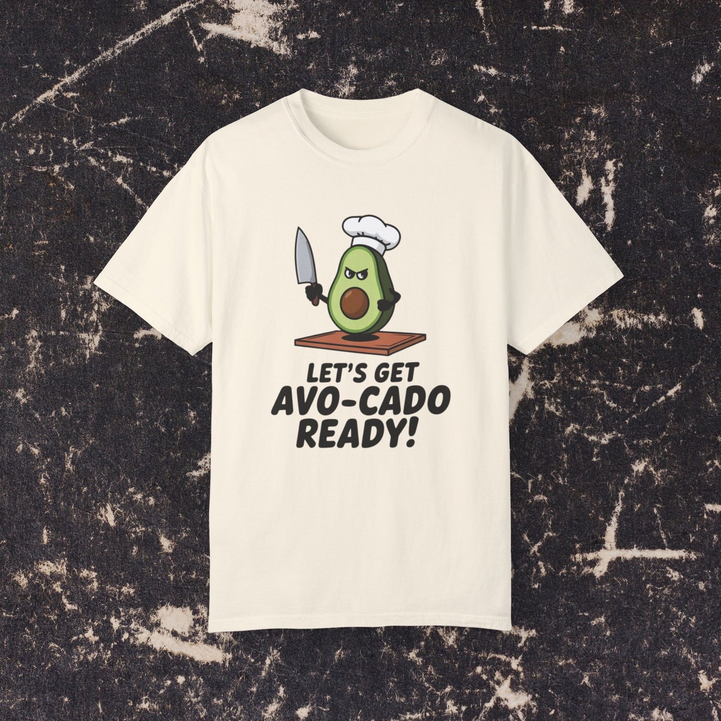 Funny Avocado Kitchen T-Shirt, Let's Get Avo-Cado Ready Tee, Chef Avocado Graphic Tee, Culinary Humor Shirt, Novelty Cooking Shirt