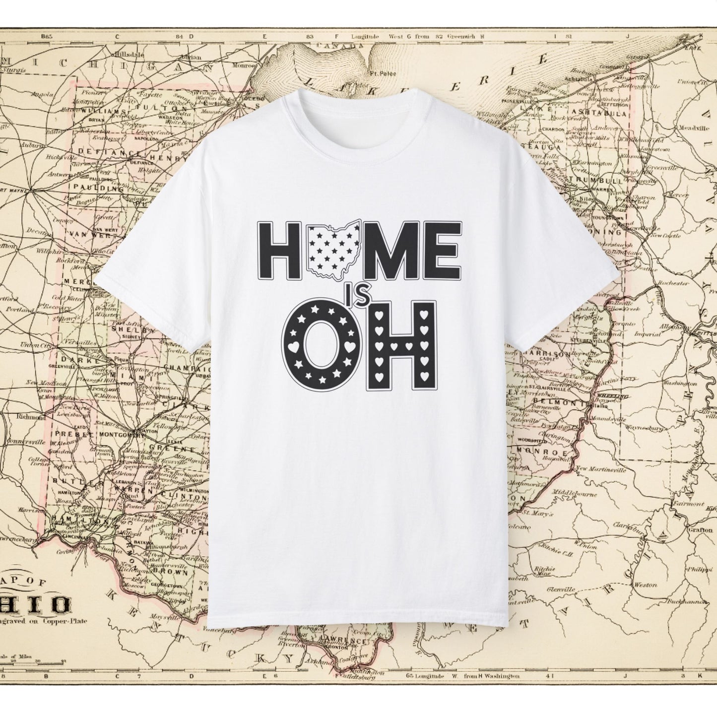 Ohio Home T-Shirt, Ohio Love Tee, Ohio State Pride, Unique Ohio Gift, Ohio Graphic Tee, Ohio Lover Shirt