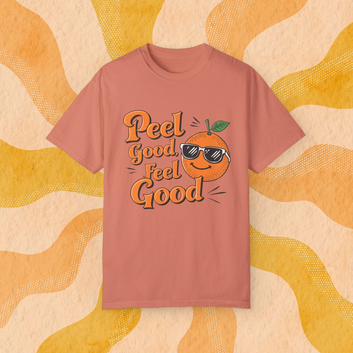 Orange Graphic Tee, Funny T-Shirt, Peel Good Feel Good Design, Cool Casual Shirt, Cute Orange Graphic, Gift for Friends, Unisex Tee