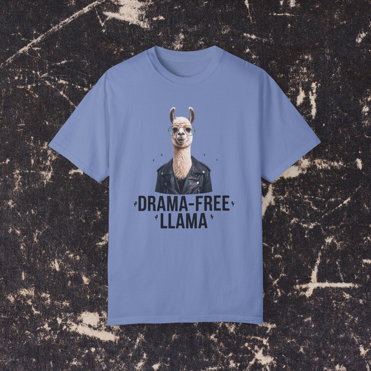 Drama-Free Llama Graphic T-Shirt, Funny Animal Lover Tee, Cool Llama Shirt, Stylish Llama Graphic Tee, Unique Gift for Llama Lovers