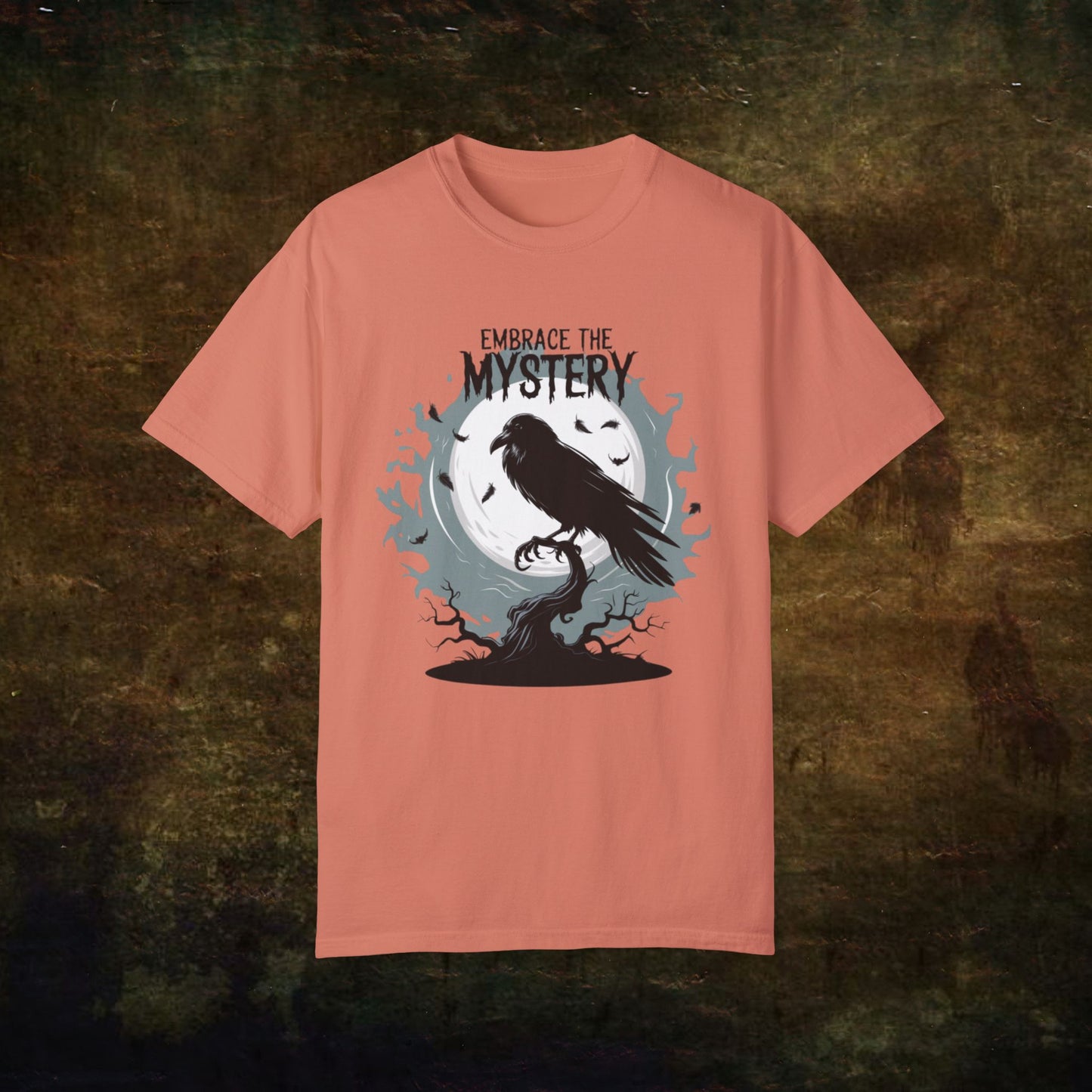 Embrace the Mystery T-Shirt Gothic Crow Design Moonlight Scene Dark Aesthetic Unisex Tee Great Gift Idea