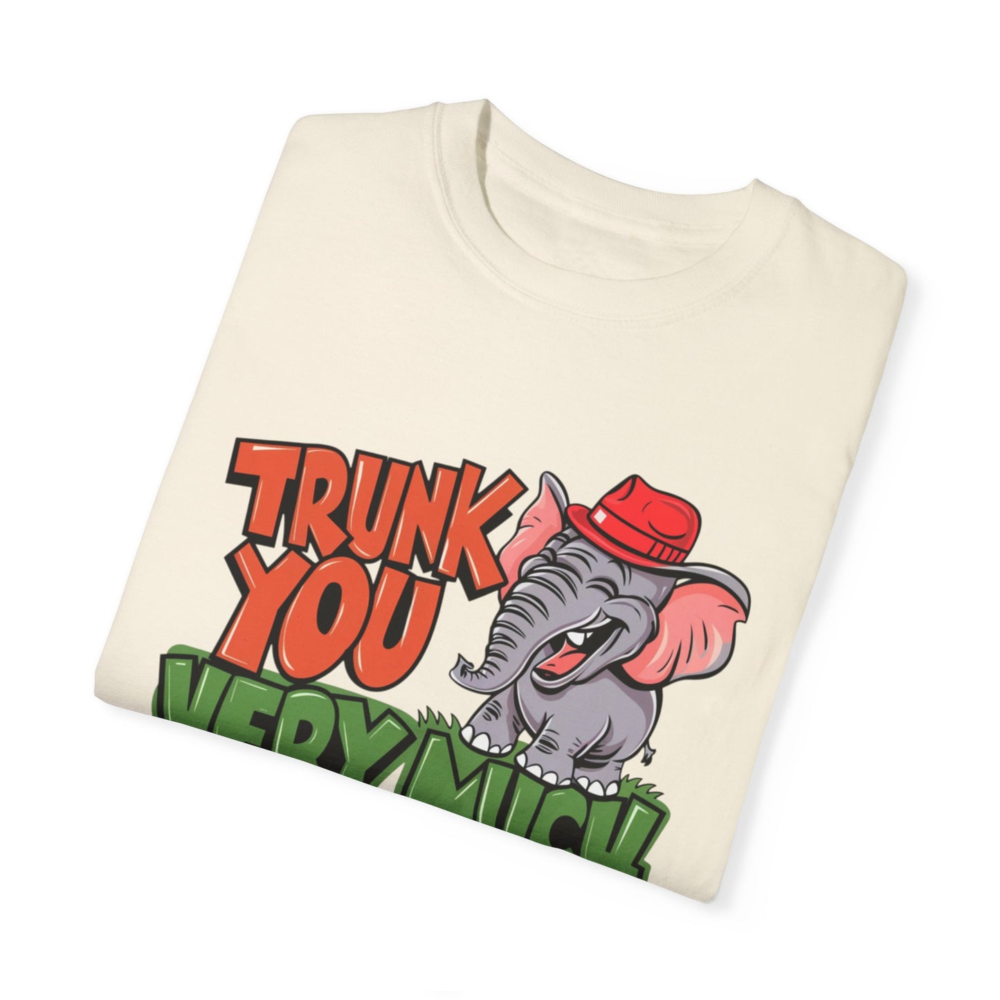 Funny Elephant Graphic Tee, Trunk You Very Much Shirt, Cute Animal Pun T-Shirt, Humorous Elephant Gift, Quirky Animal Lover Top