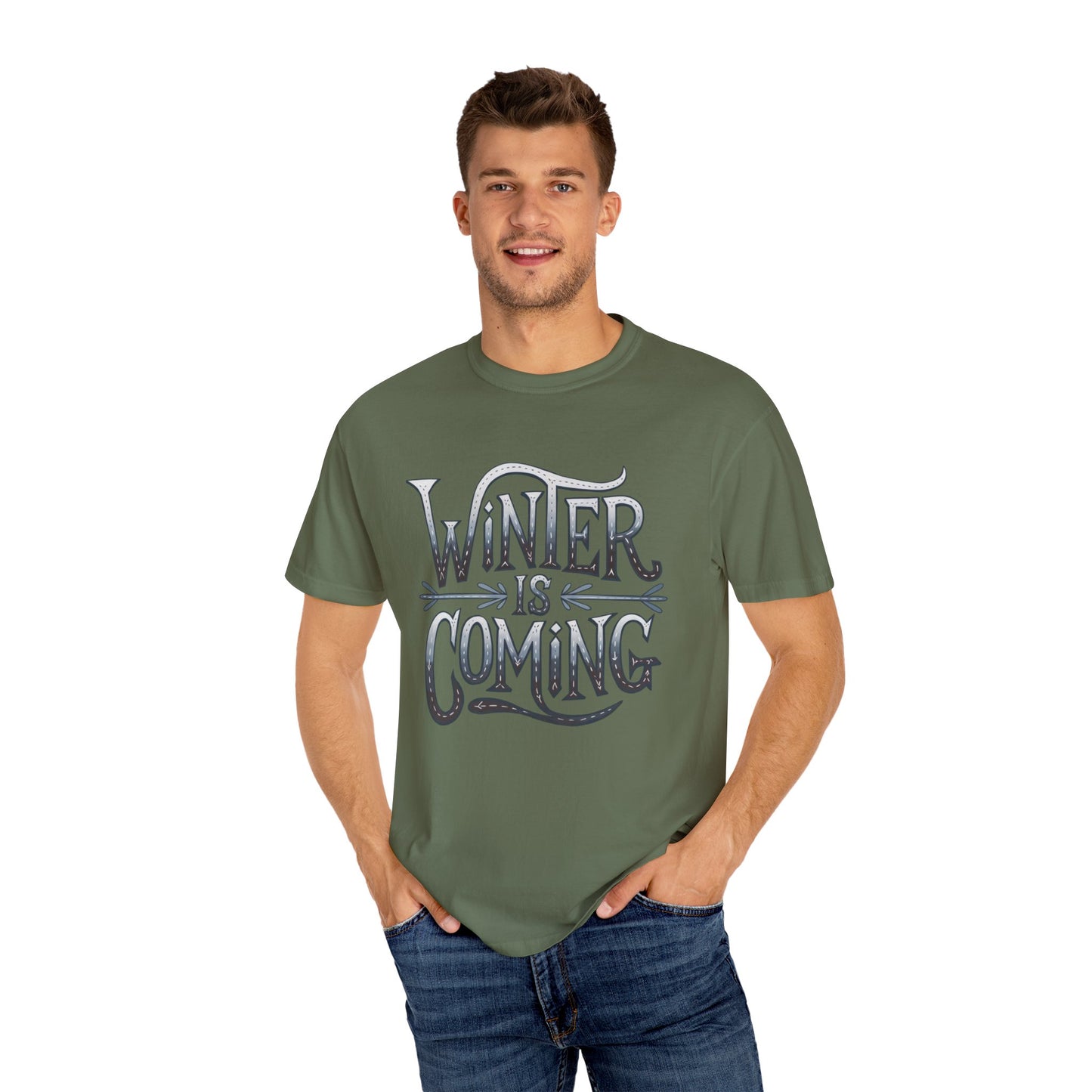 Winter is Coming T-Shirt, Cool Winter Graphic Tee, Fun Winter Quote Shirt, Casual Winter Fashion Tee, Game Day Winter Apparel