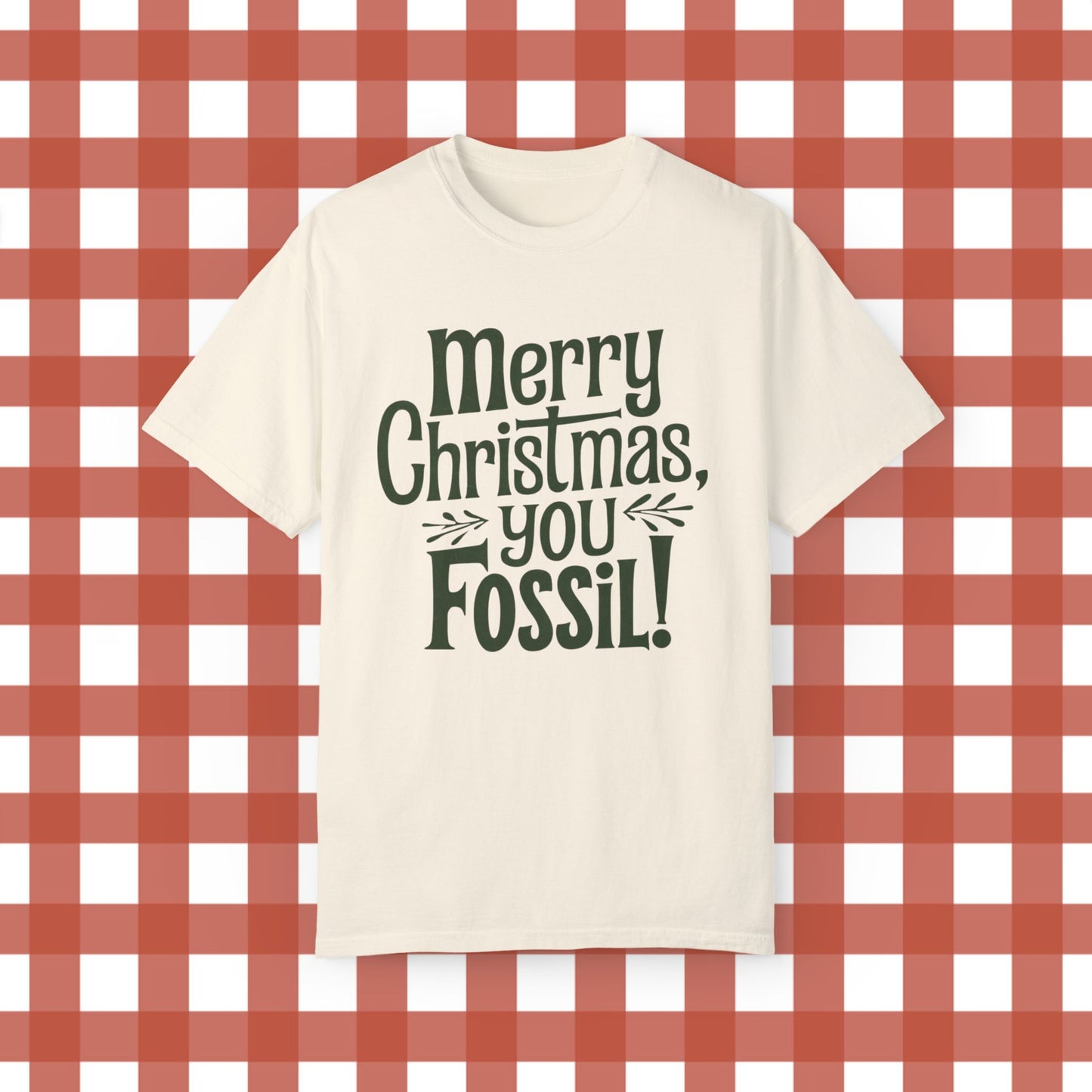 Merry Christmas You Fossil T-Shirt, Funny Holiday T-Shirt, Christmas Novelty Gift, Unique Christmas Graphic Tee, Fun Xmas Shirt