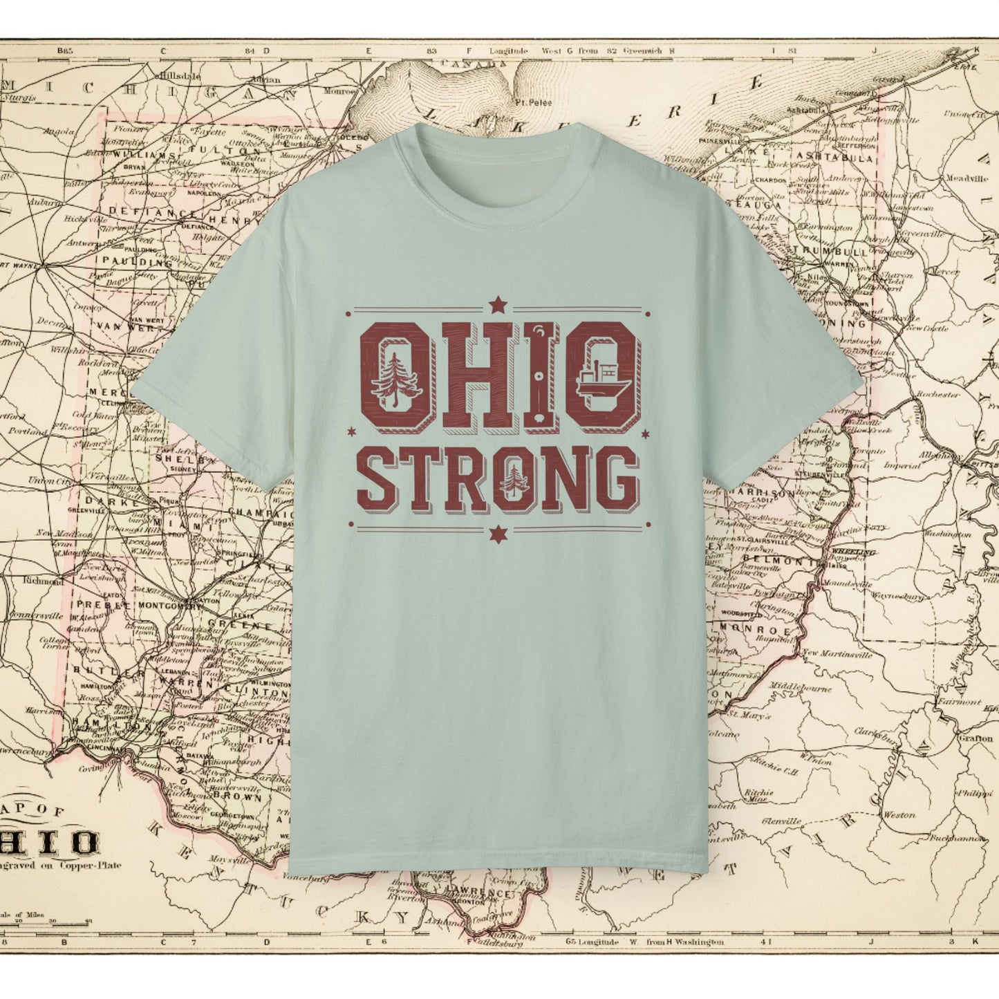 Ohio Strong T Shirt Ohio State Pride Graphic Tee Unisex Adult Sizes Soft Comfortable Casual Wear Cool Ohio Gift