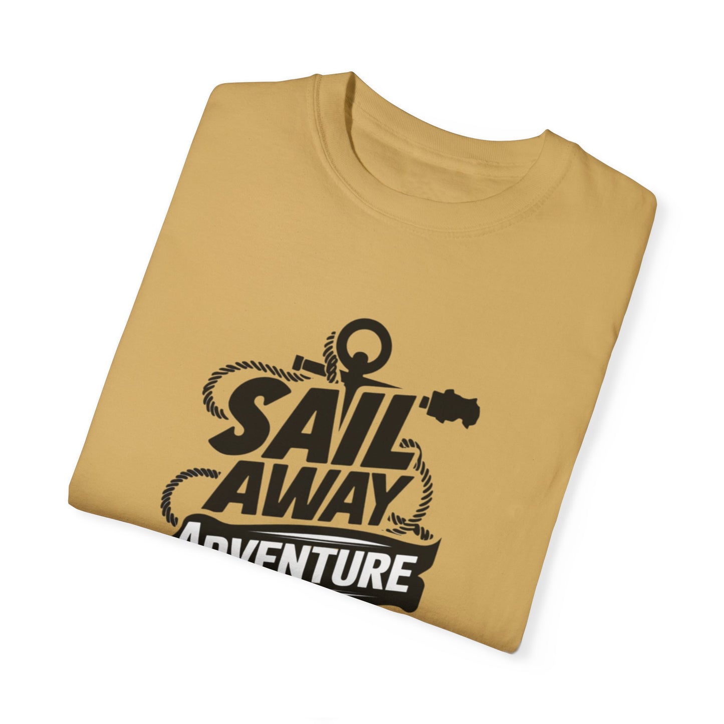 Sail Away Adventure Awaits T-Shirt, Nautical Themed Graphic Tee, Boating Enthusiast Shirt, Maritime Adventure Shirt, Unique Gift Idea