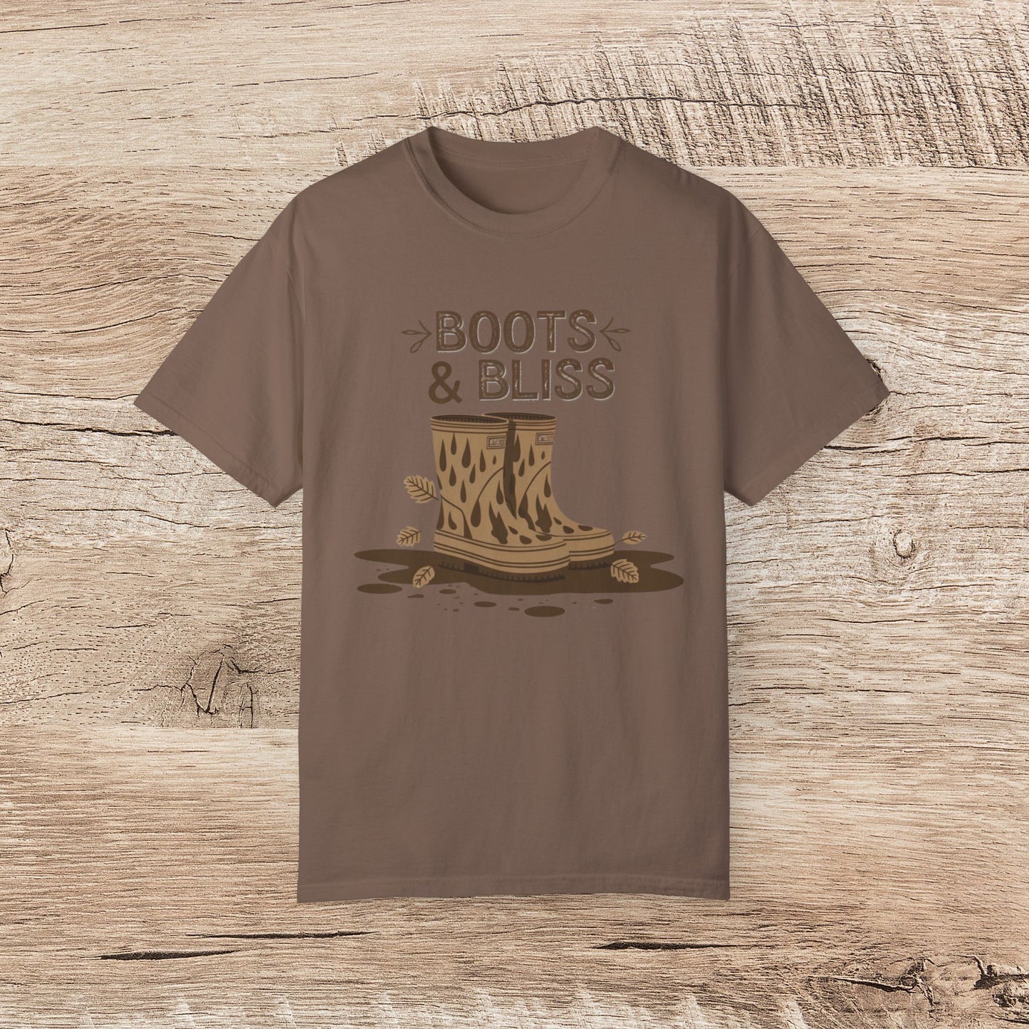 Boots and Bliss Graphic Tee, Comfortable Unisex T-Shirt, Casual Everyday Shirt, Fashionable Boots Design, Fall Apparel