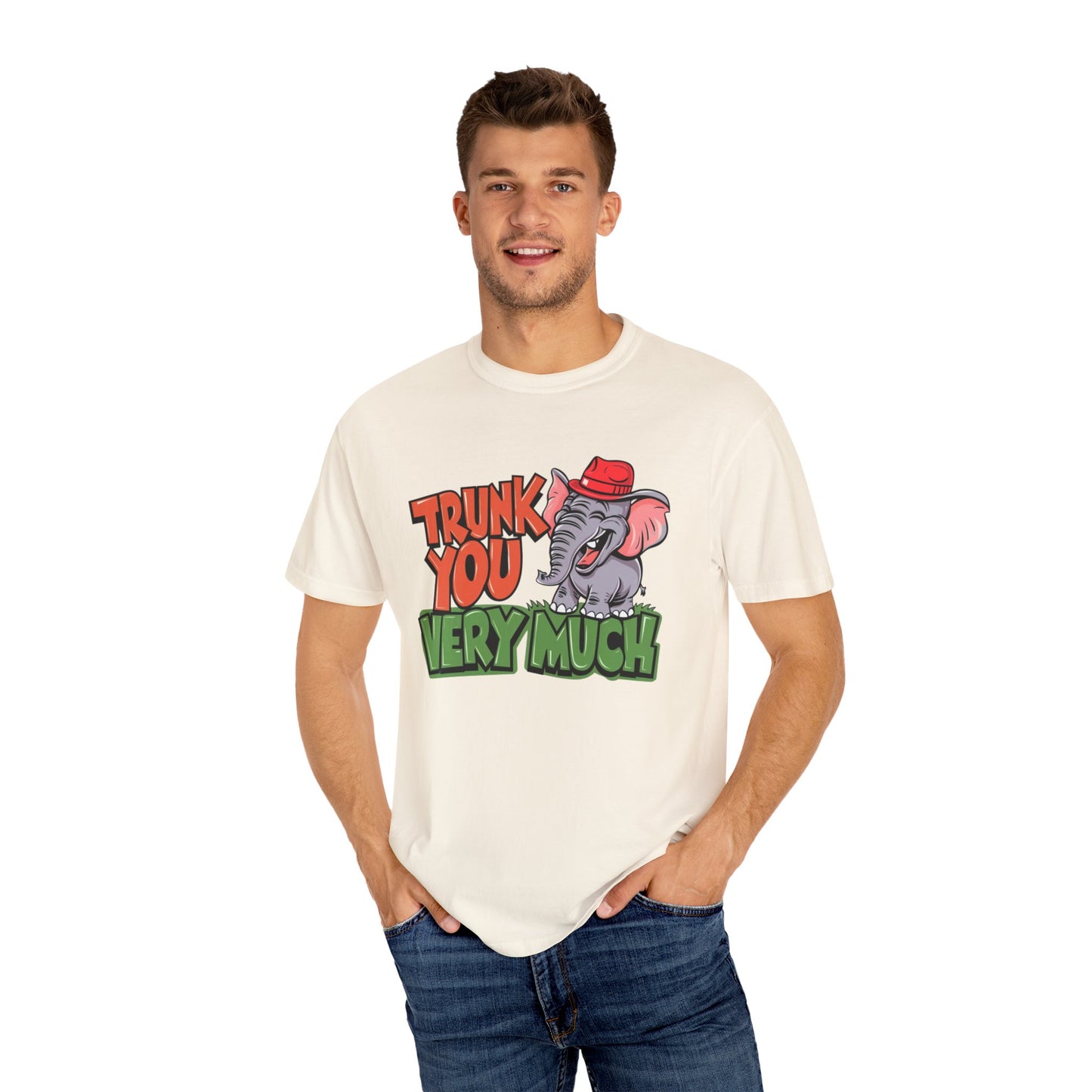 Funny Elephant Graphic Tee, Trunk You Very Much Shirt, Cute Animal Pun T-Shirt, Humorous Elephant Gift, Quirky Animal Lover Top