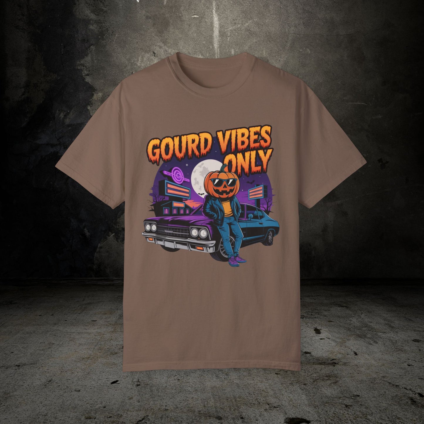 Gourd Vibes Only Halloween T-Shirt, Retro Halloween Pumpkin Shirt, Spooky Season Graphic Tee, Funny Halloween Party Shirt