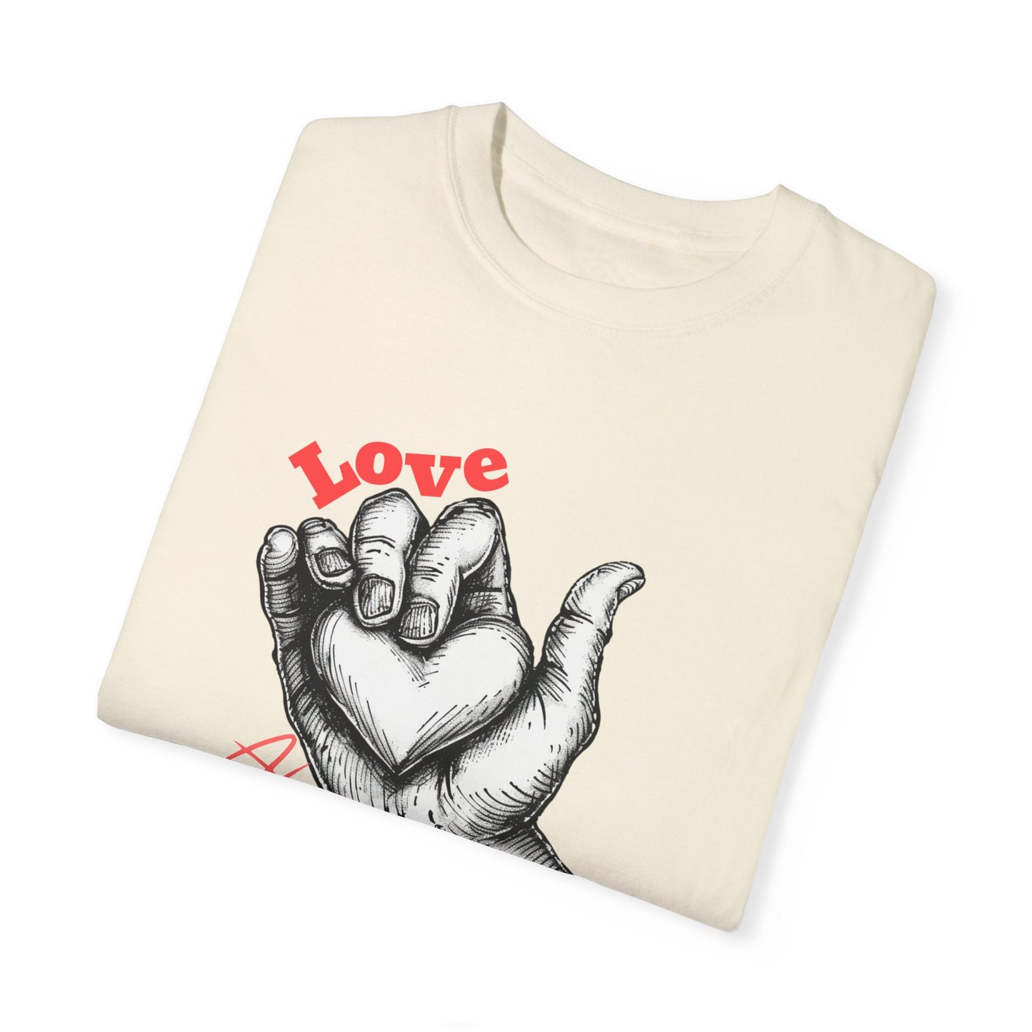 Love Always Hand Holding Heart Graphic Shirt, Unique Romantic T-Shirt, Heartwarming Love Tee, Thoughtful Gift for Loved Ones