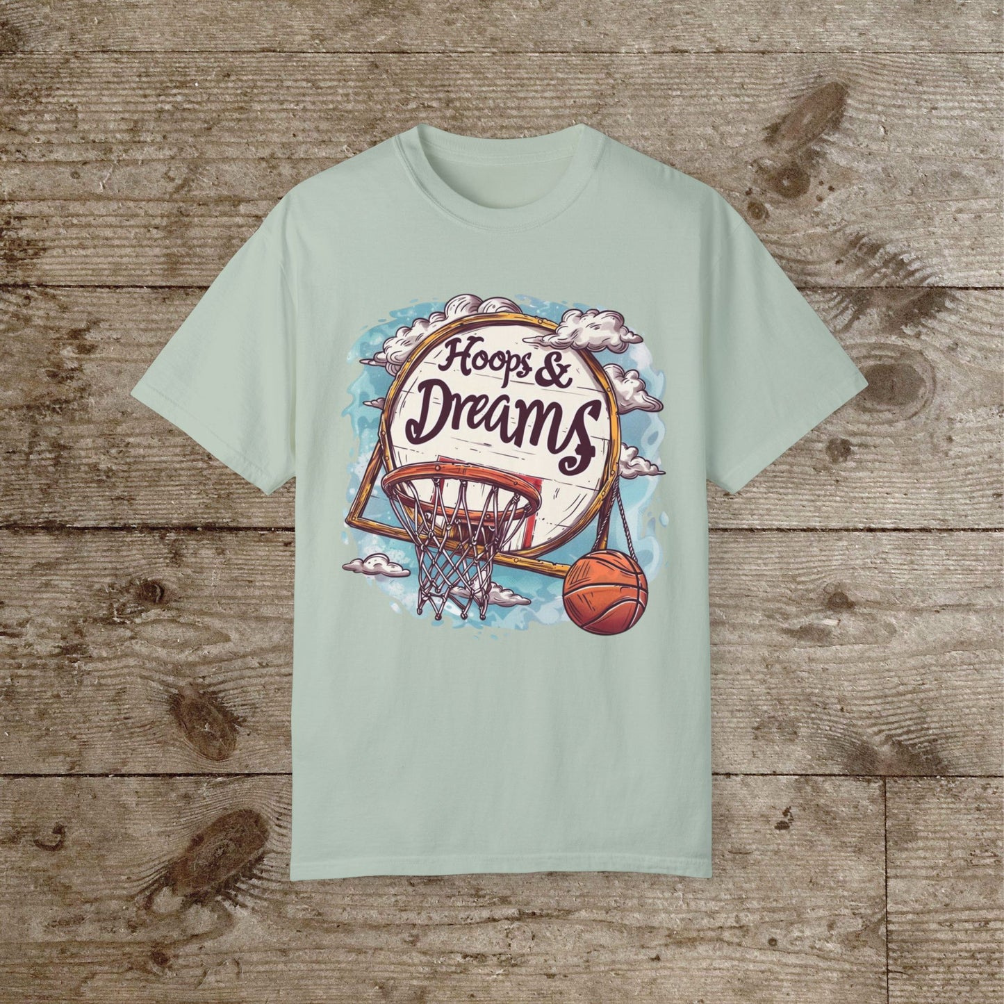 Basketball Hoop Dreams T-Shirt Cool Graphic Tee for Sports Lovers Unique Basketball Gift Trendy Sportswear Casual Outfit