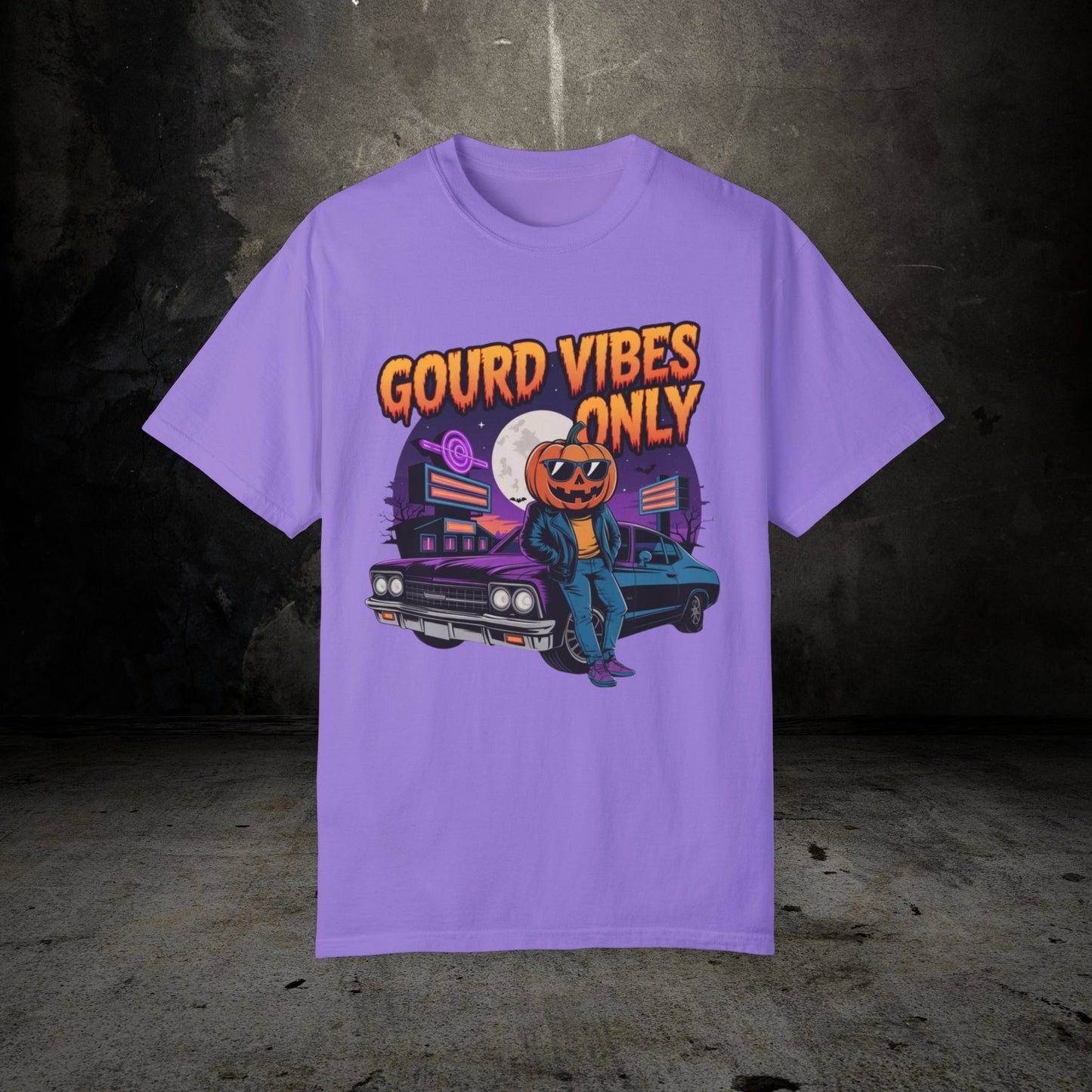 Gourd Vibes Only Halloween T-Shirt, Retro Halloween Pumpkin Shirt, Spooky Season Graphic Tee, Funny Halloween Party Shirt