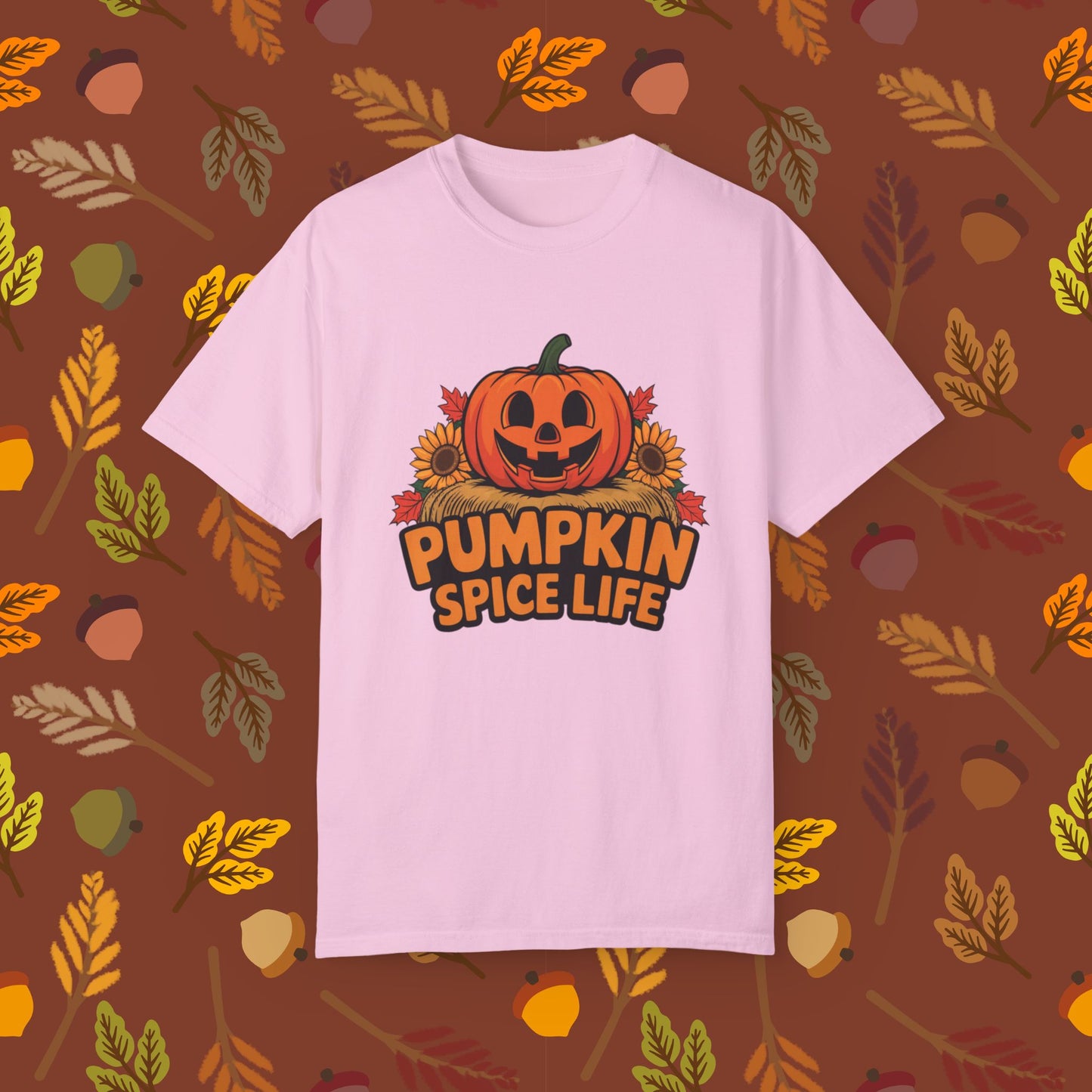 Pumpkin Spice Life T-Shirt, Fall Halloween Pumpkin Tee, Cute Pumpkin Spice Shirt, Autumn Sunflower Graphic Tee, Thanksgiving Shirt