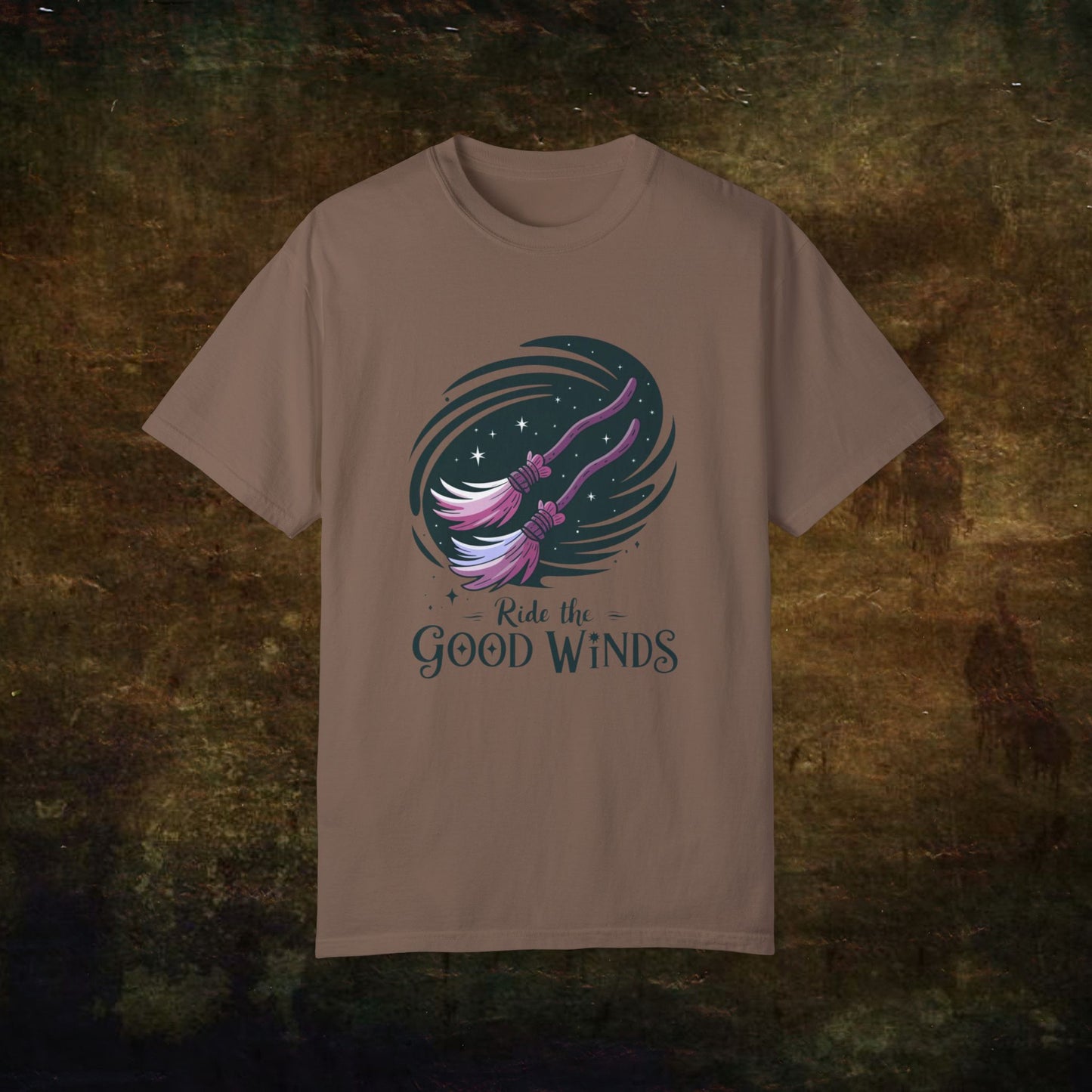 Funny Witchy T-Shirt, Halloween Witch Broomstick Tee, Ride the Good Winds Shirt, Halloween Costume Top, Spooky Season T-Shirt