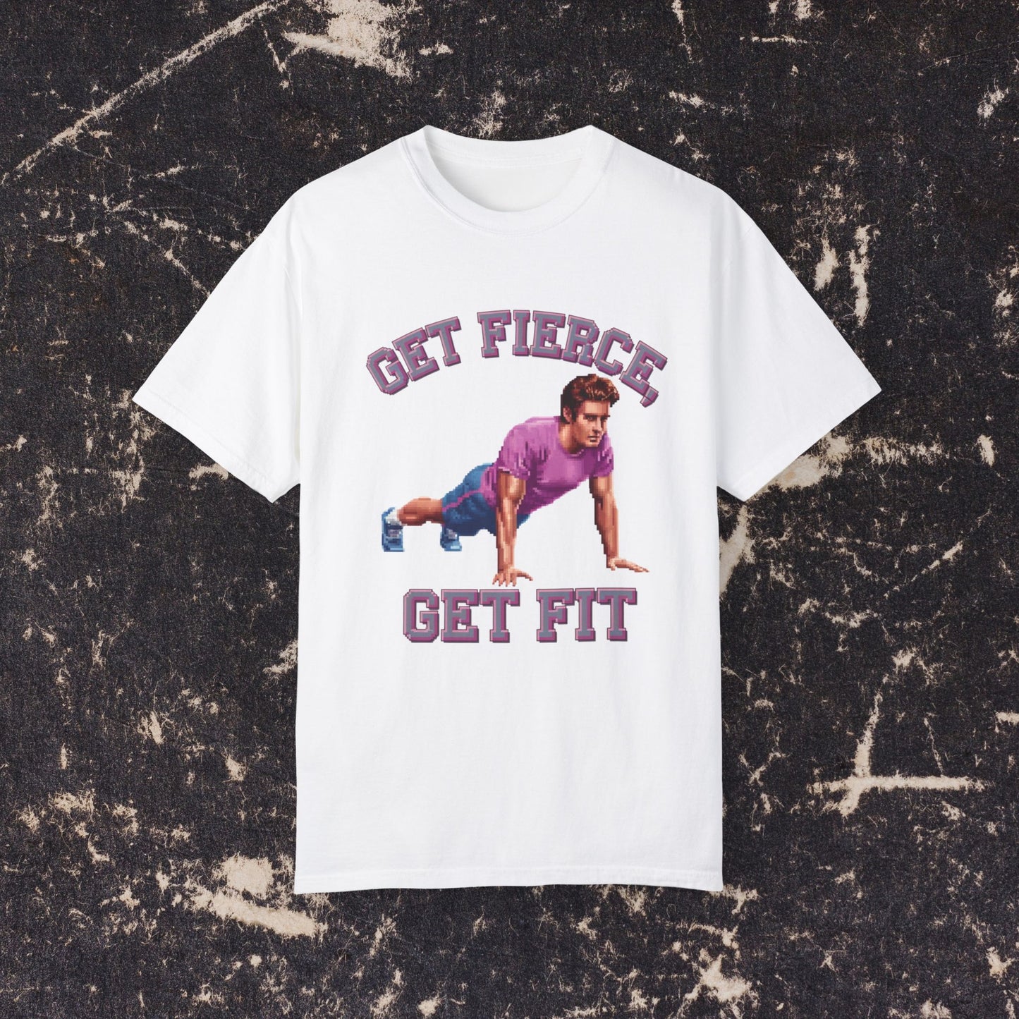 Get Fierce Get Fit T-shirt, Fitness Motivation Tee, Workout Graphic Shirt, Exercise Enthusiast Gift, Active Lifestyle Apparel