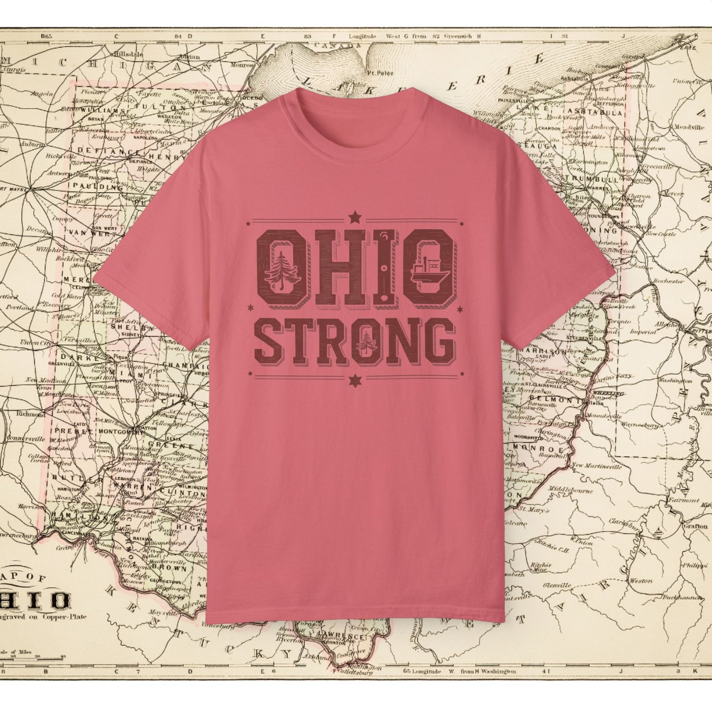 Ohio Strong T Shirt Ohio State Pride Graphic Tee Unisex Adult Sizes Soft Comfortable Casual Wear Cool Ohio Gift