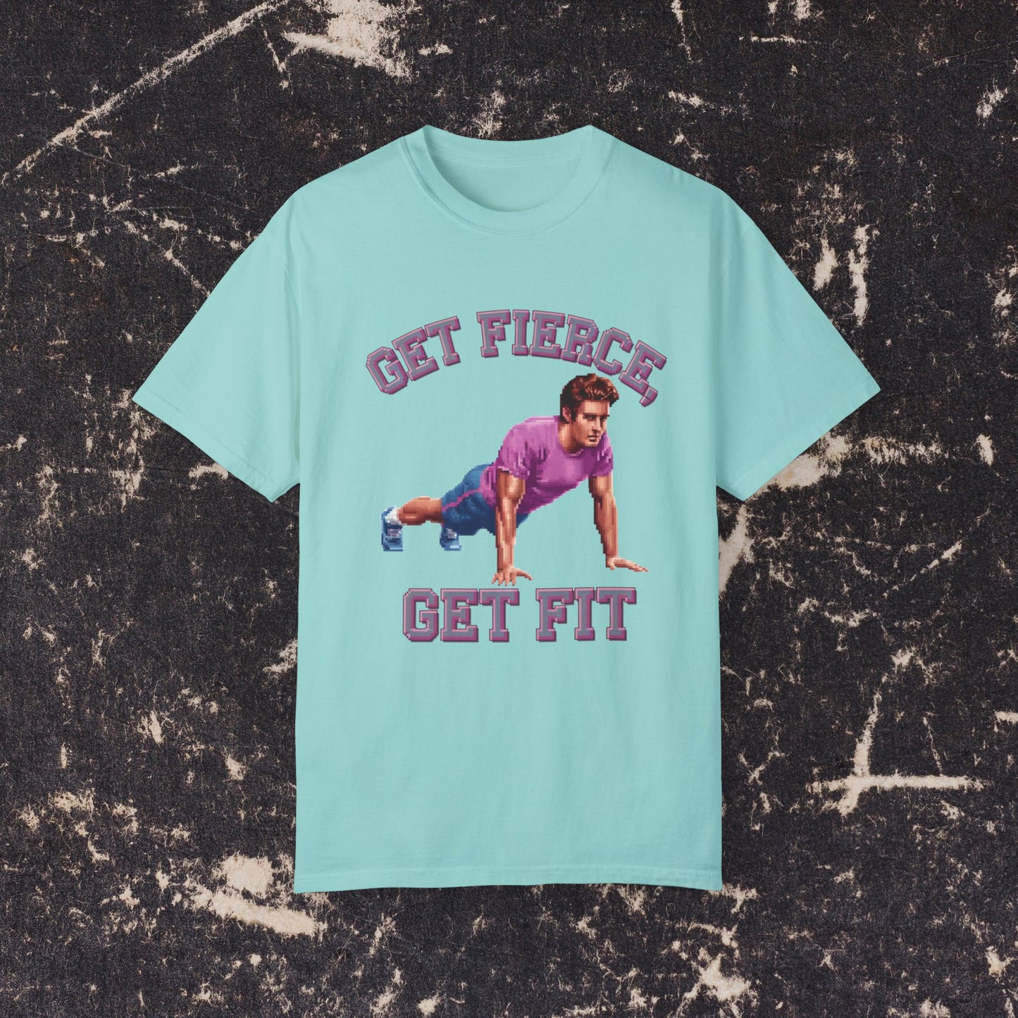 Get Fierce Get Fit T-shirt, Fitness Motivation Tee, Workout Graphic Shirt, Exercise Enthusiast Gift, Active Lifestyle Apparel