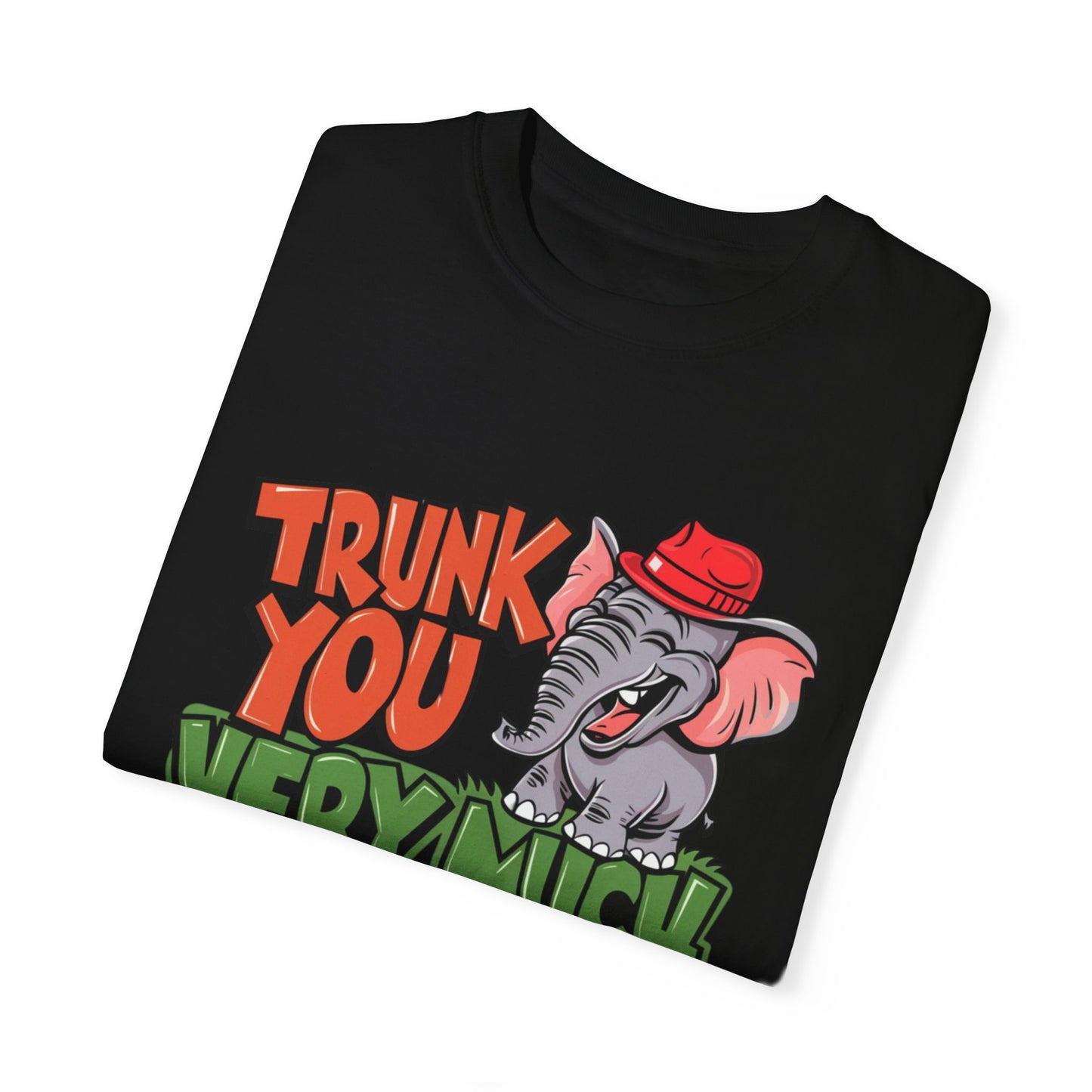 Funny Elephant Graphic Tee, Trunk You Very Much Shirt, Cute Animal Pun T-Shirt, Humorous Elephant Gift, Quirky Animal Lover Top